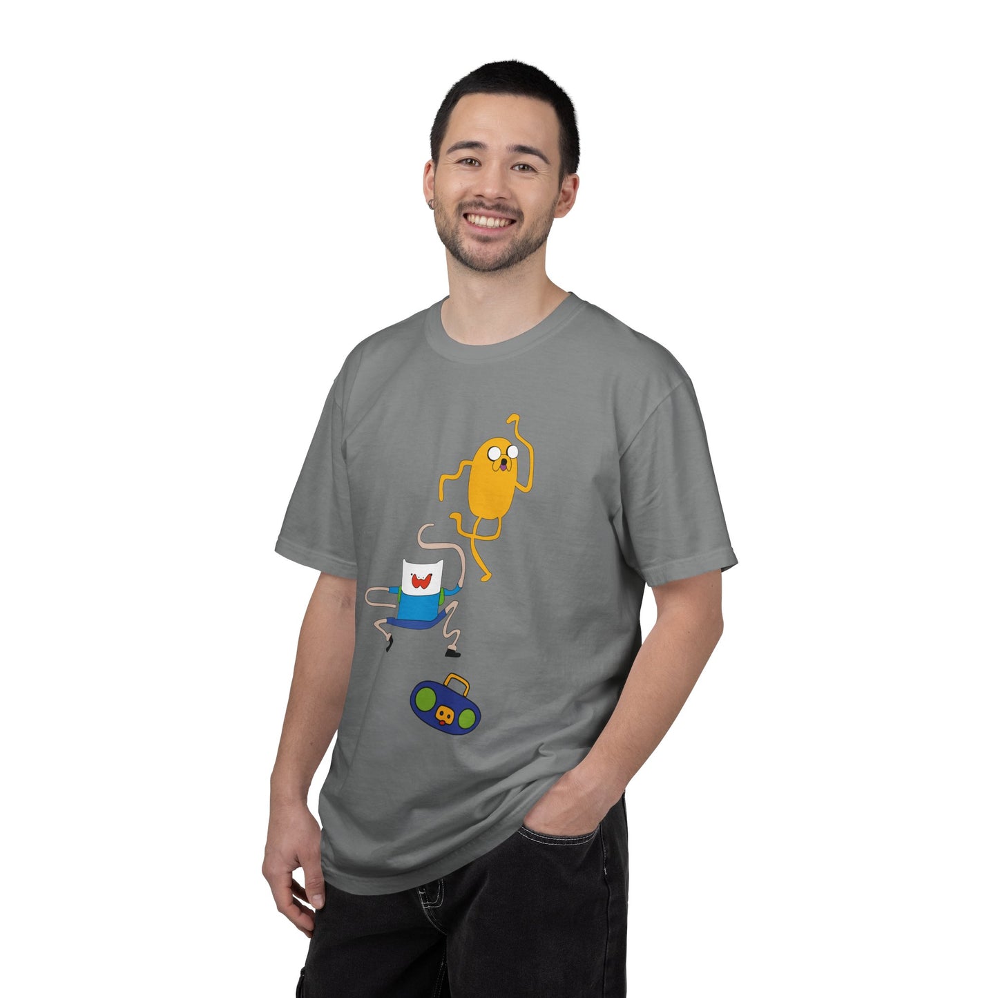 Adventure Time Dance Party T-Shirt — Jake & Radio Cartoon Tee