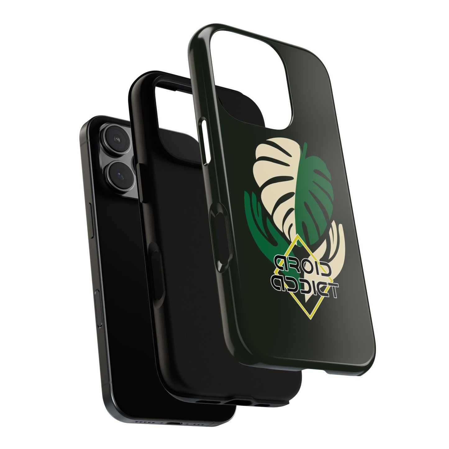 Phone Case — 'Droid Addict' Tropical Monstera Protective Case