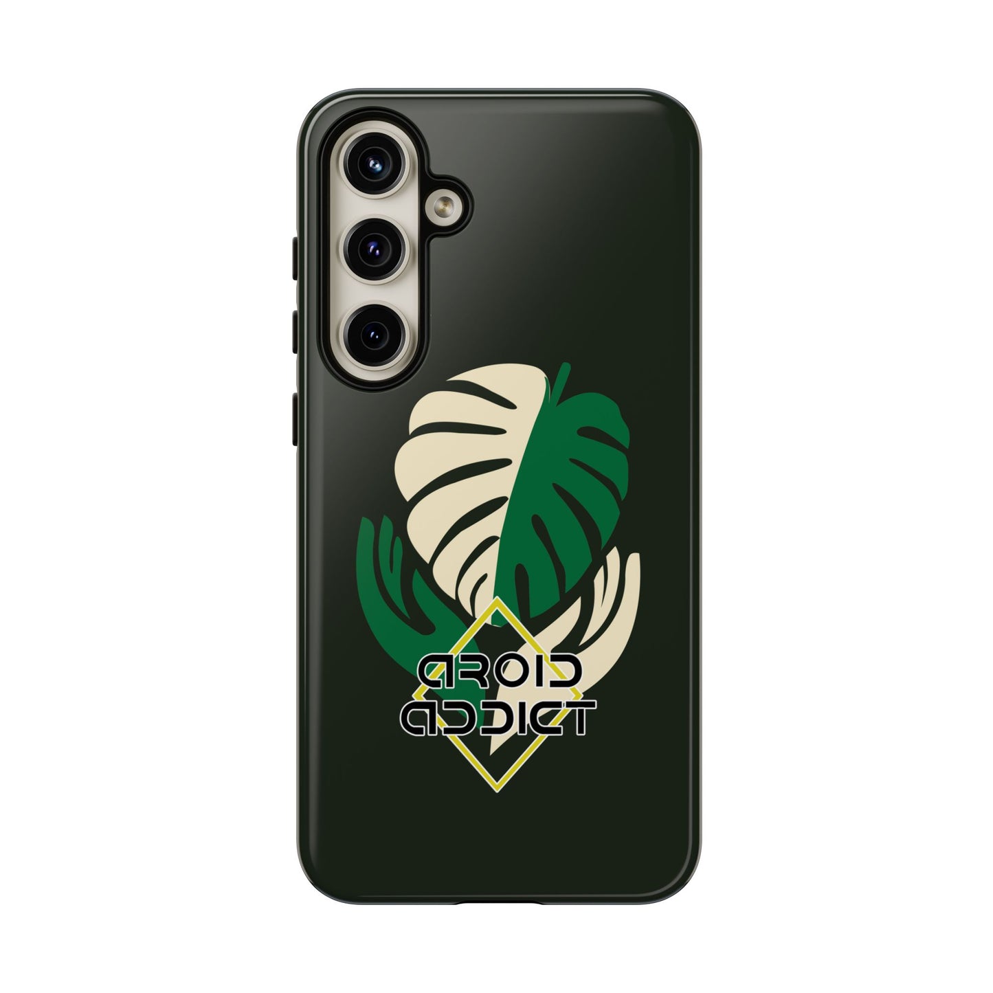 Phone Case — 'Droid Addict' Tropical Monstera Protective Case