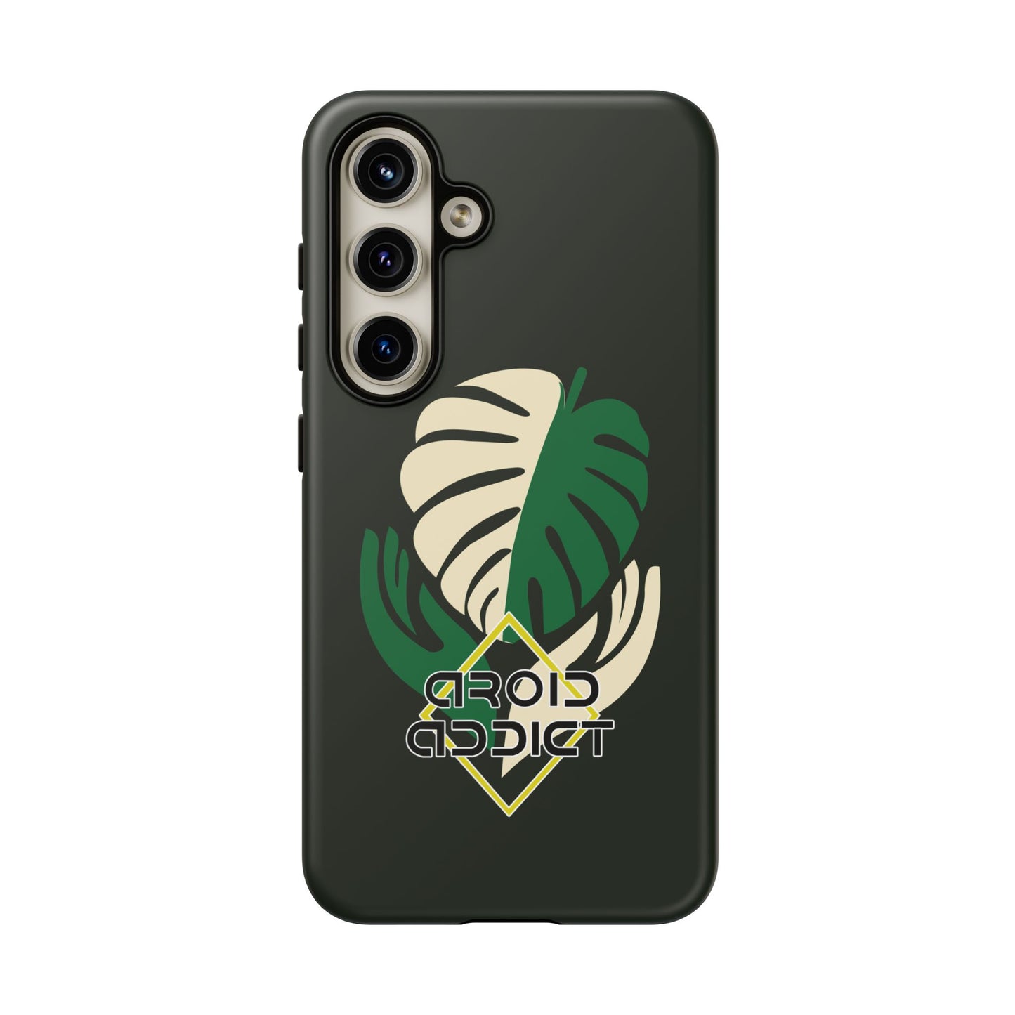 Phone Case — 'Droid Addict' Tropical Monstera Protective Case