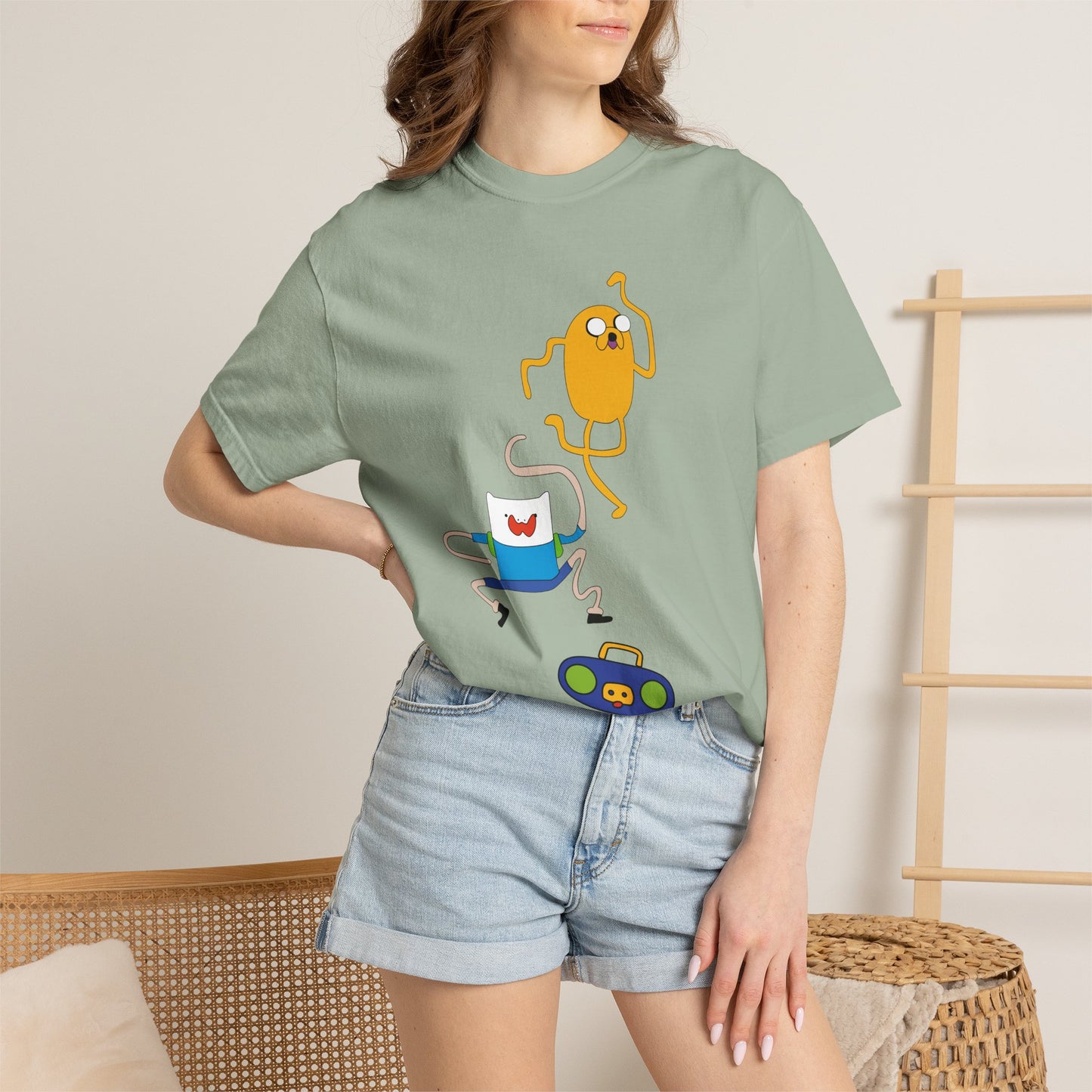 Adventure Time Dance Party T-Shirt — Jake & Radio Cartoon Tee