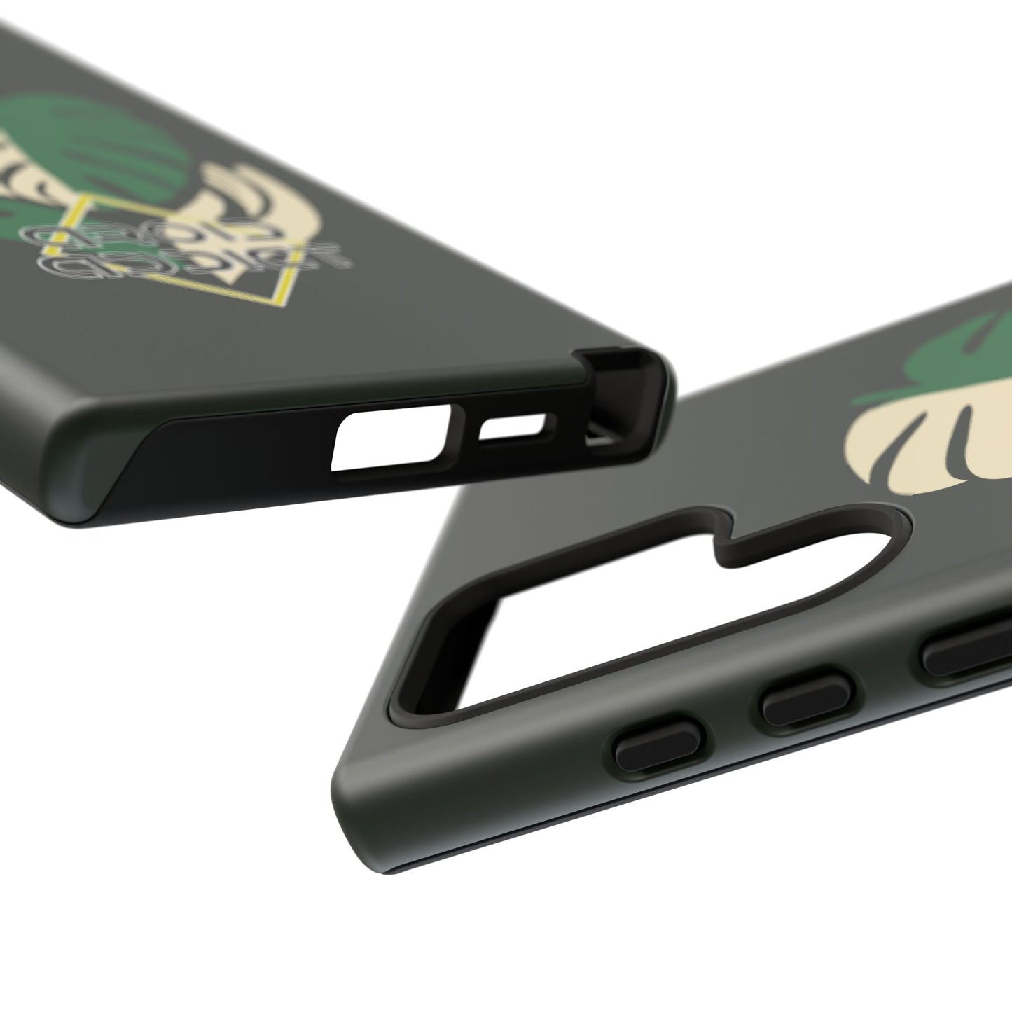 Phone Case — 'Droid Addict' Tropical Monstera Protective Case