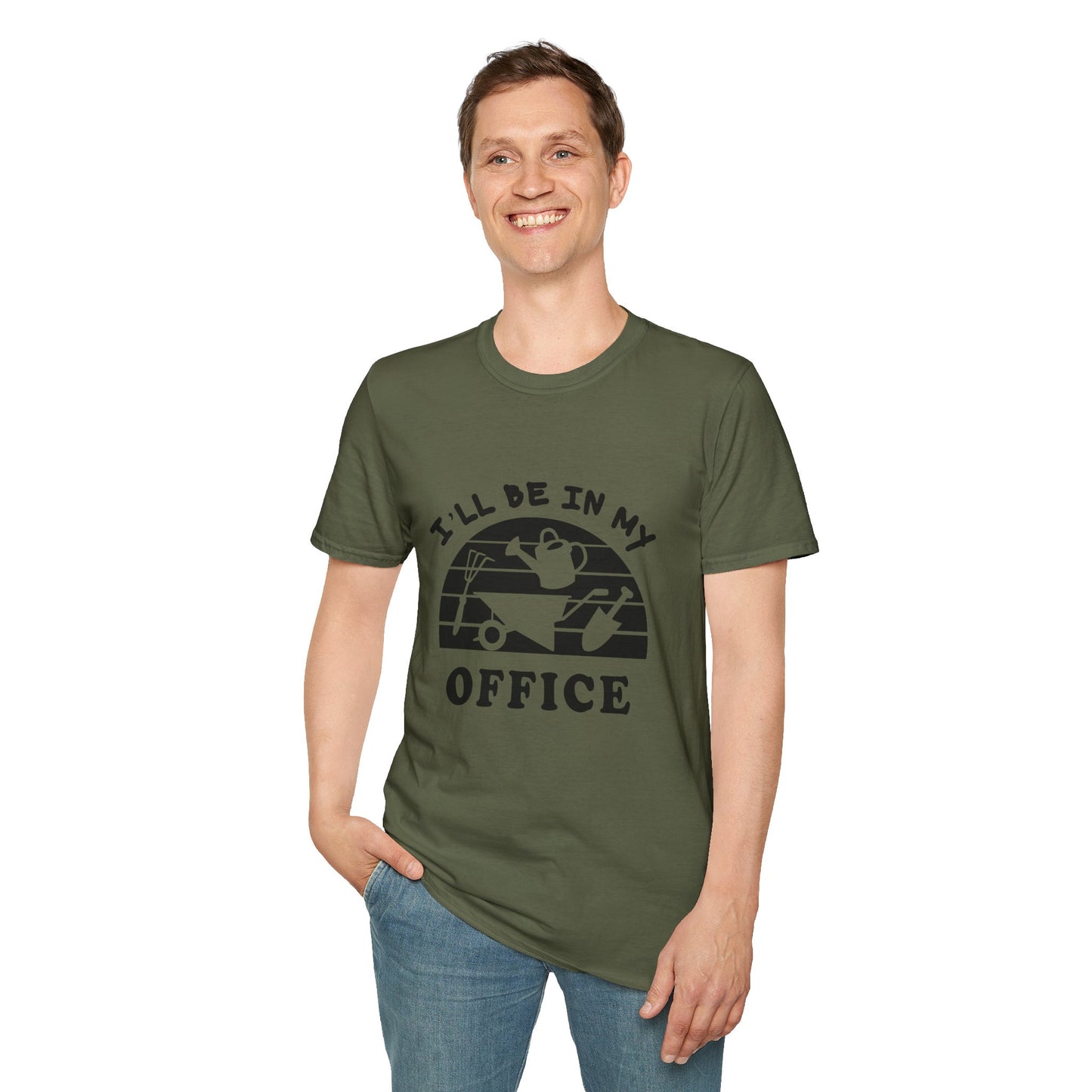 Garden Office T-Shirt — "I'll Be In My Office" Plant & Watering Can Tee