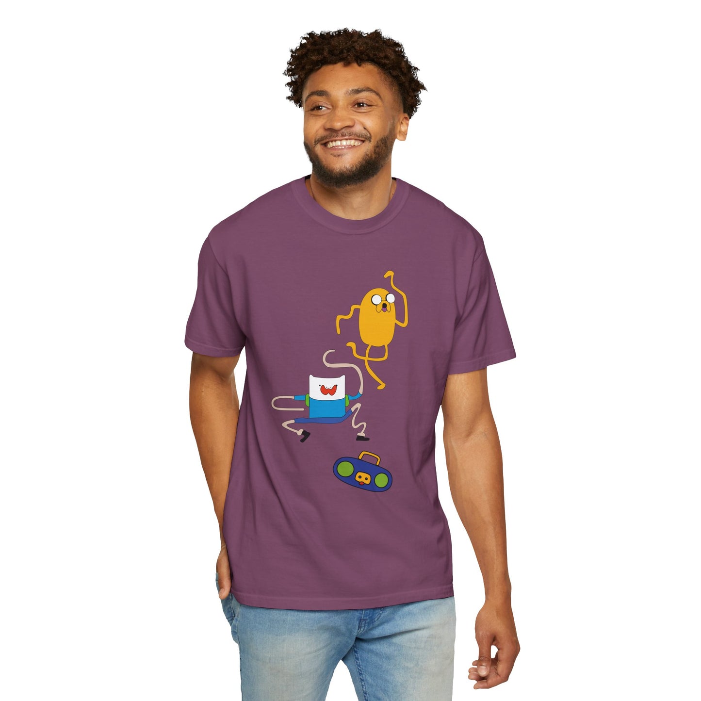Adventure Time Dance Party T-Shirt — Jake & Radio Cartoon Tee