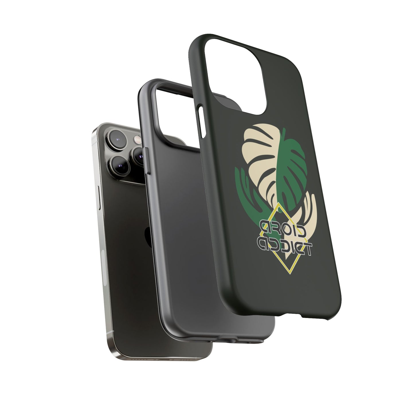 Phone Case — 'Droid Addict' Tropical Monstera Protective Case