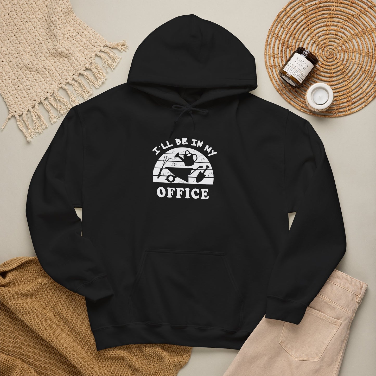 Hoodie — “I’ll Be In My Office” Cat Van Graphic Hoodie