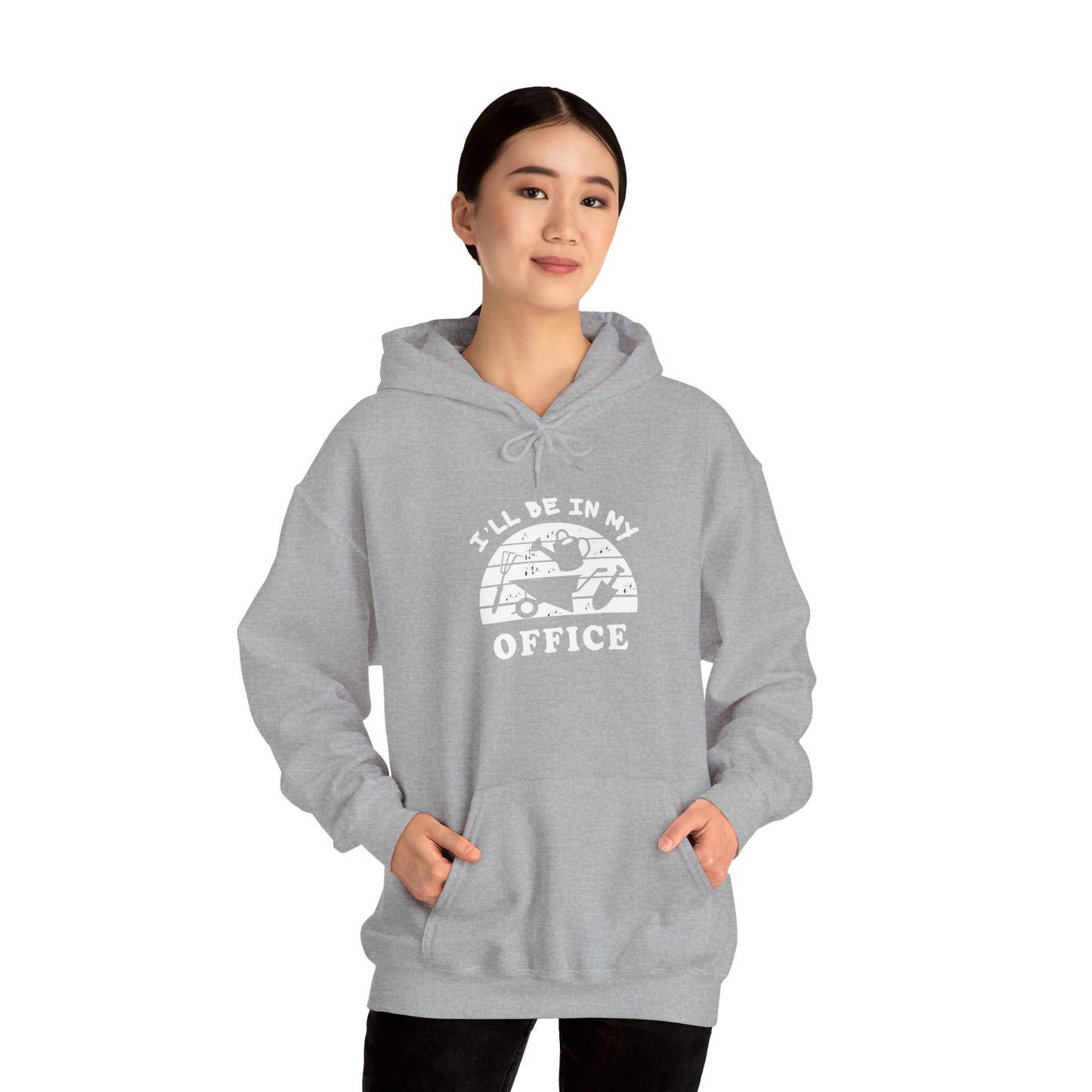 Hoodie — “I’ll Be In My Office” Cat Van Graphic Hoodie