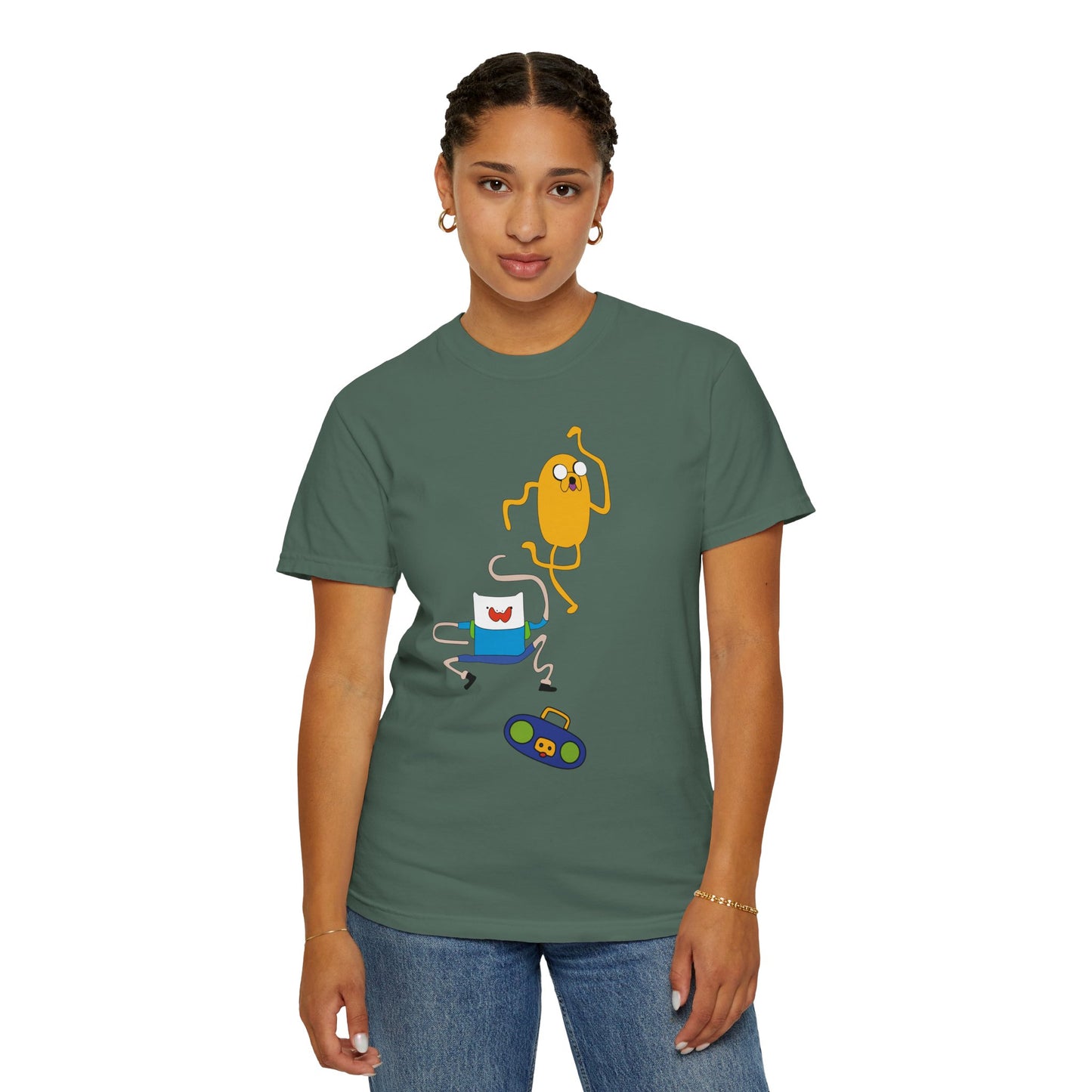 Adventure Time Dance Party T-Shirt — Jake & Radio Cartoon Tee