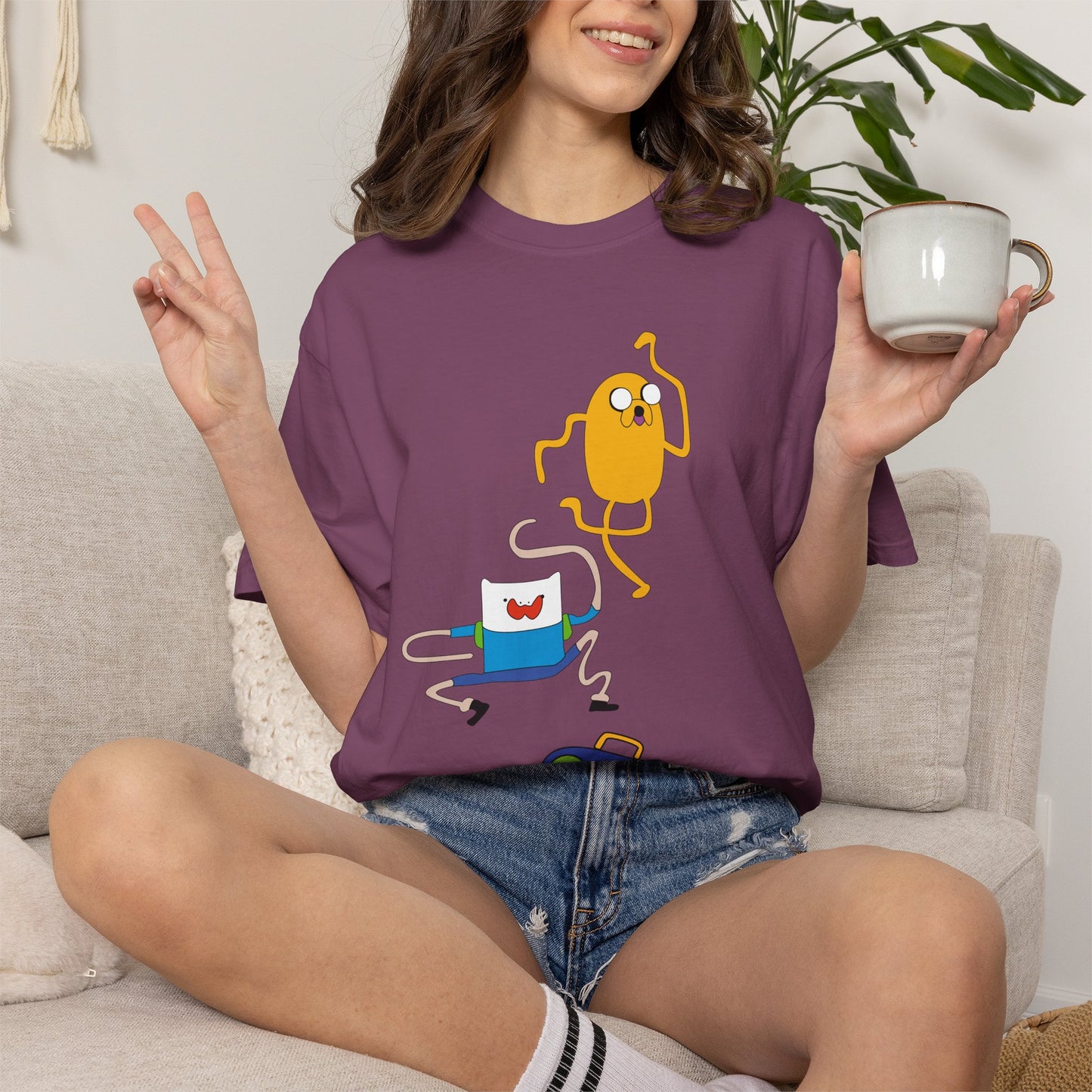 Adventure Time Dance Party T-Shirt — Jake & Radio Cartoon Tee