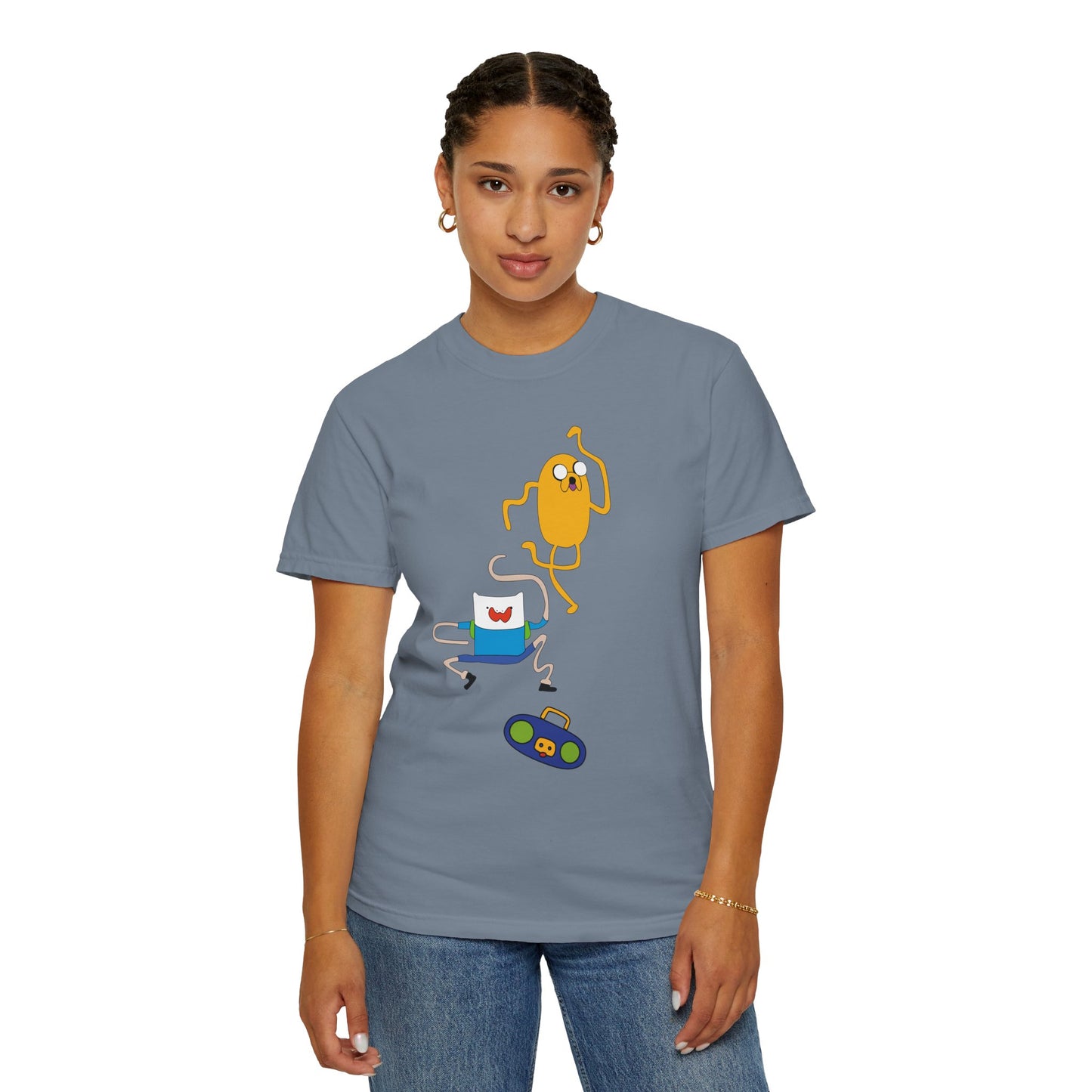 Adventure Time Dance Party T-Shirt — Jake & Radio Cartoon Tee
