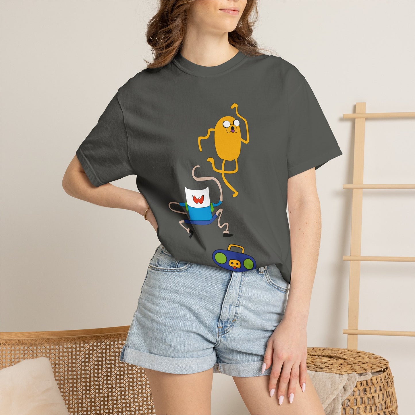 Adventure Time Dance Party T-Shirt — Jake & Radio Cartoon Tee