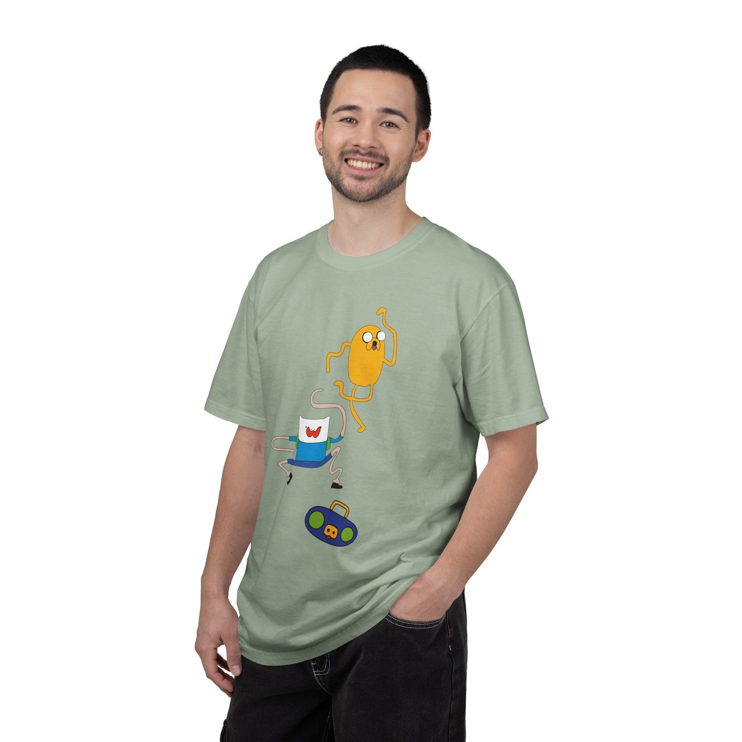 Adventure Time Dance Party T-Shirt — Jake & Radio Cartoon Tee