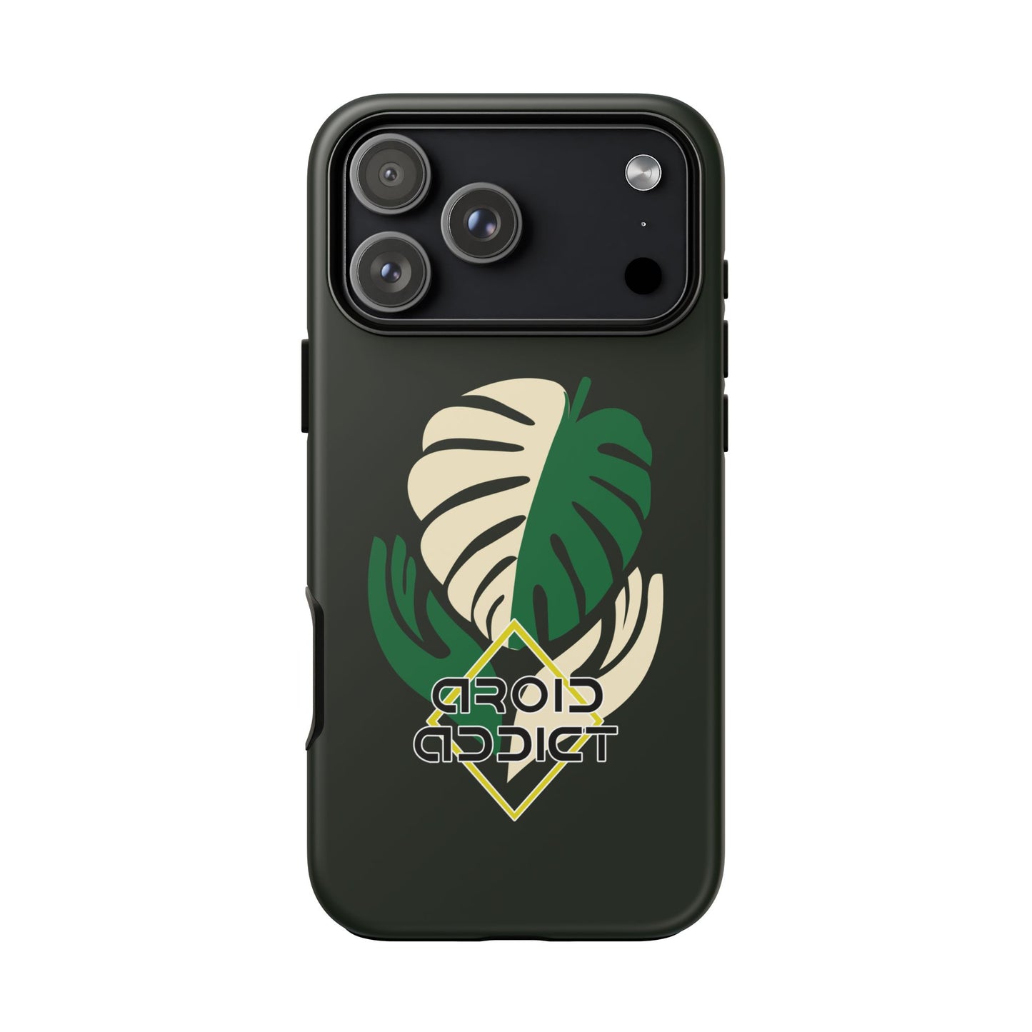 Phone Case — 'Droid Addict' Tropical Monstera Protective Case