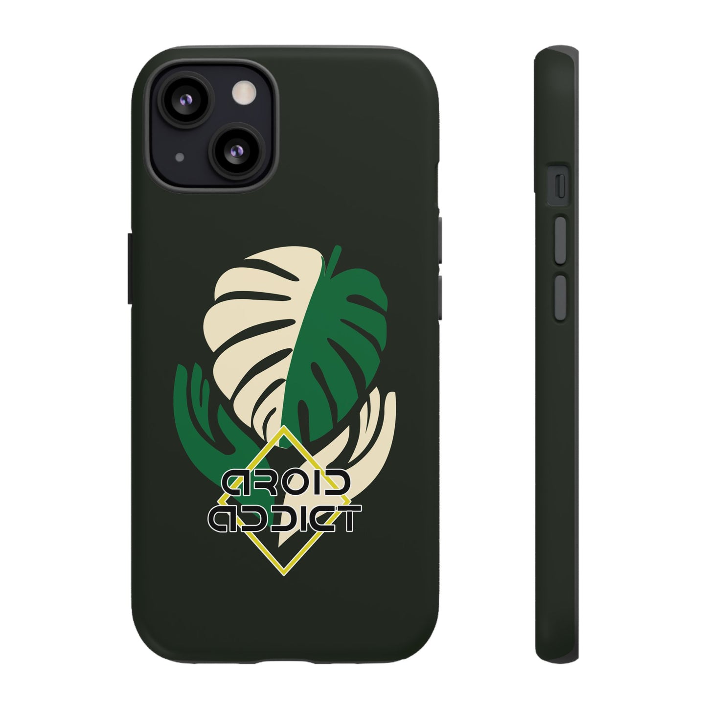 Phone Case — 'Droid Addict' Tropical Monstera Protective Case