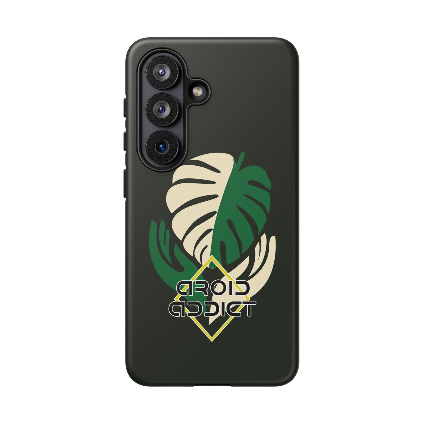 Phone Case — 'Droid Addict' Tropical Monstera Protective Case