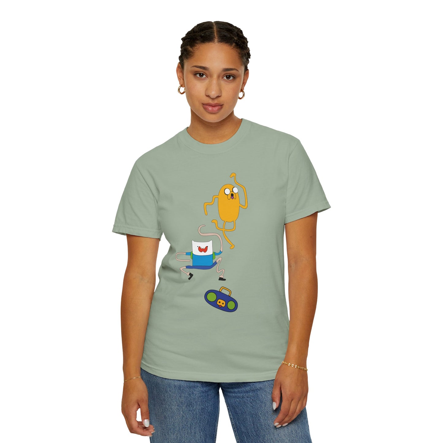 Adventure Time Dance Party T-Shirt — Jake & Radio Cartoon Tee
