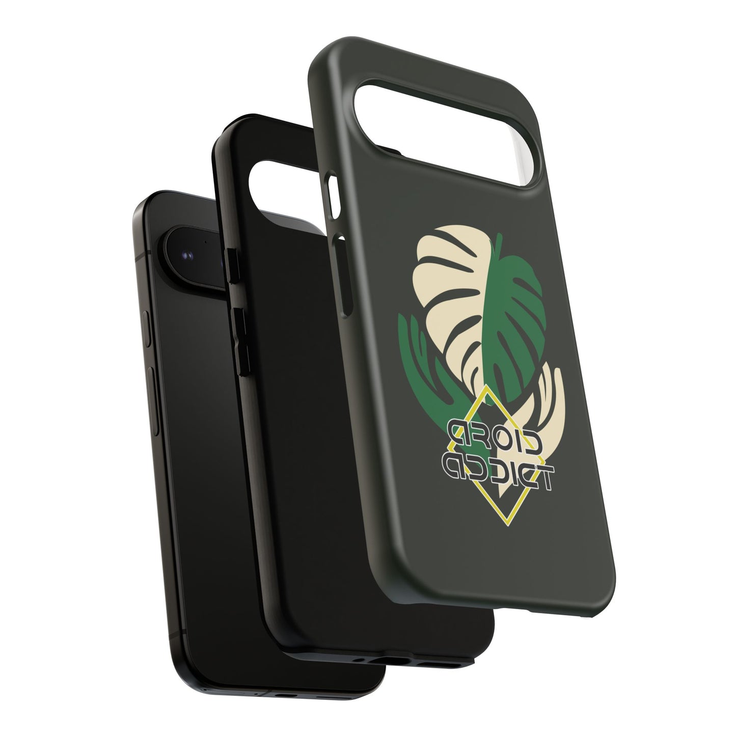 Phone Case — 'Droid Addict' Tropical Monstera Protective Case