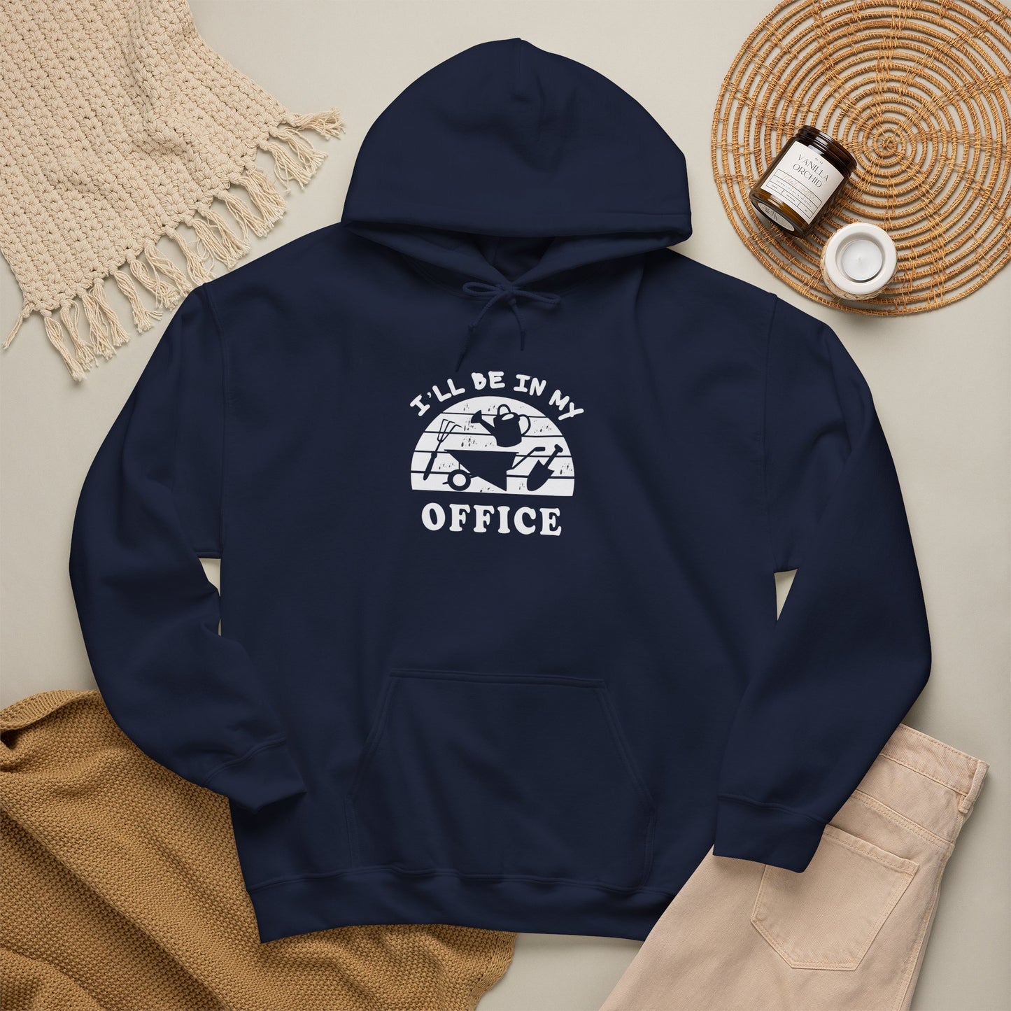 Hoodie — “I’ll Be In My Office” Cat Van Graphic Hoodie