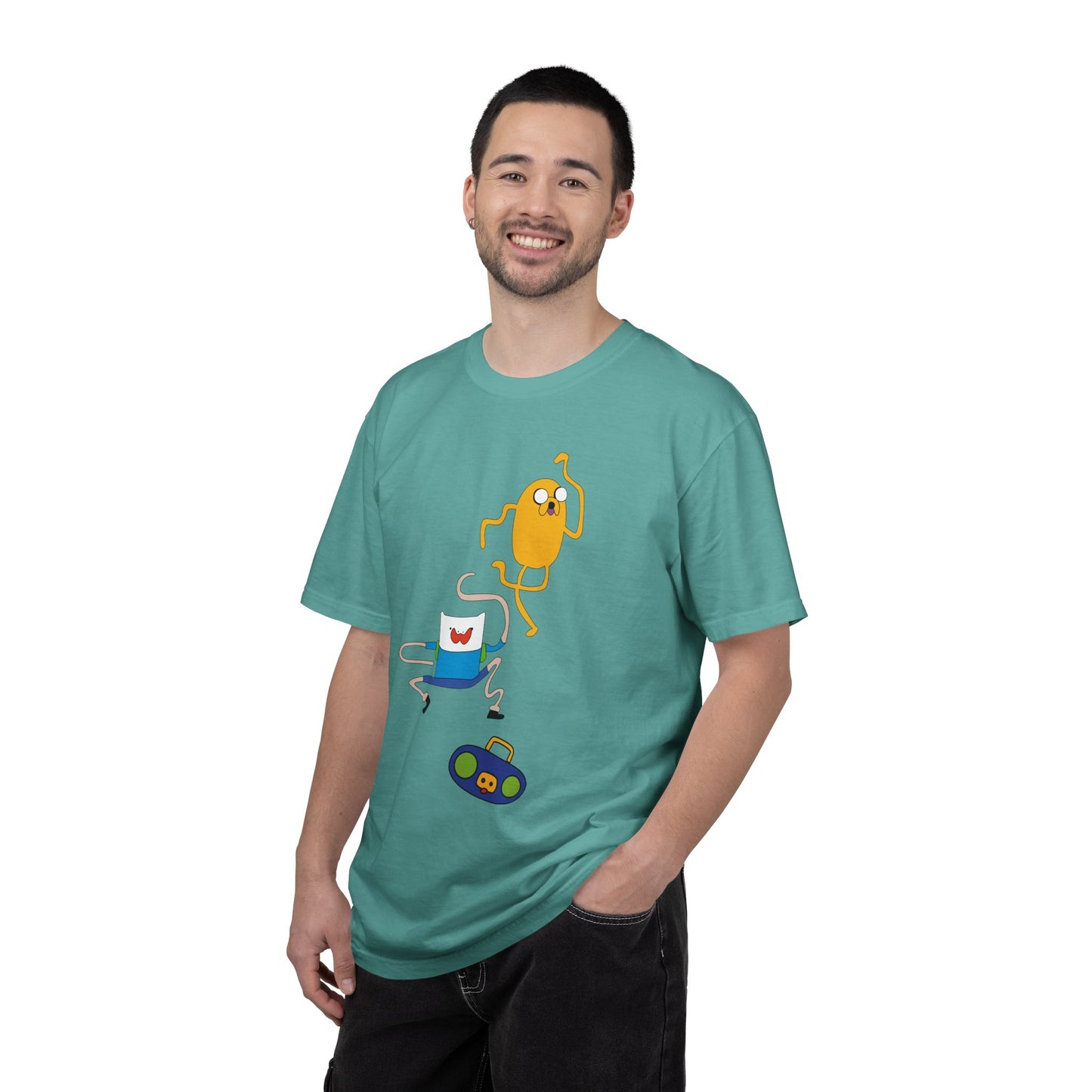 Adventure Time Dance Party T-Shirt — Jake & Radio Cartoon Tee