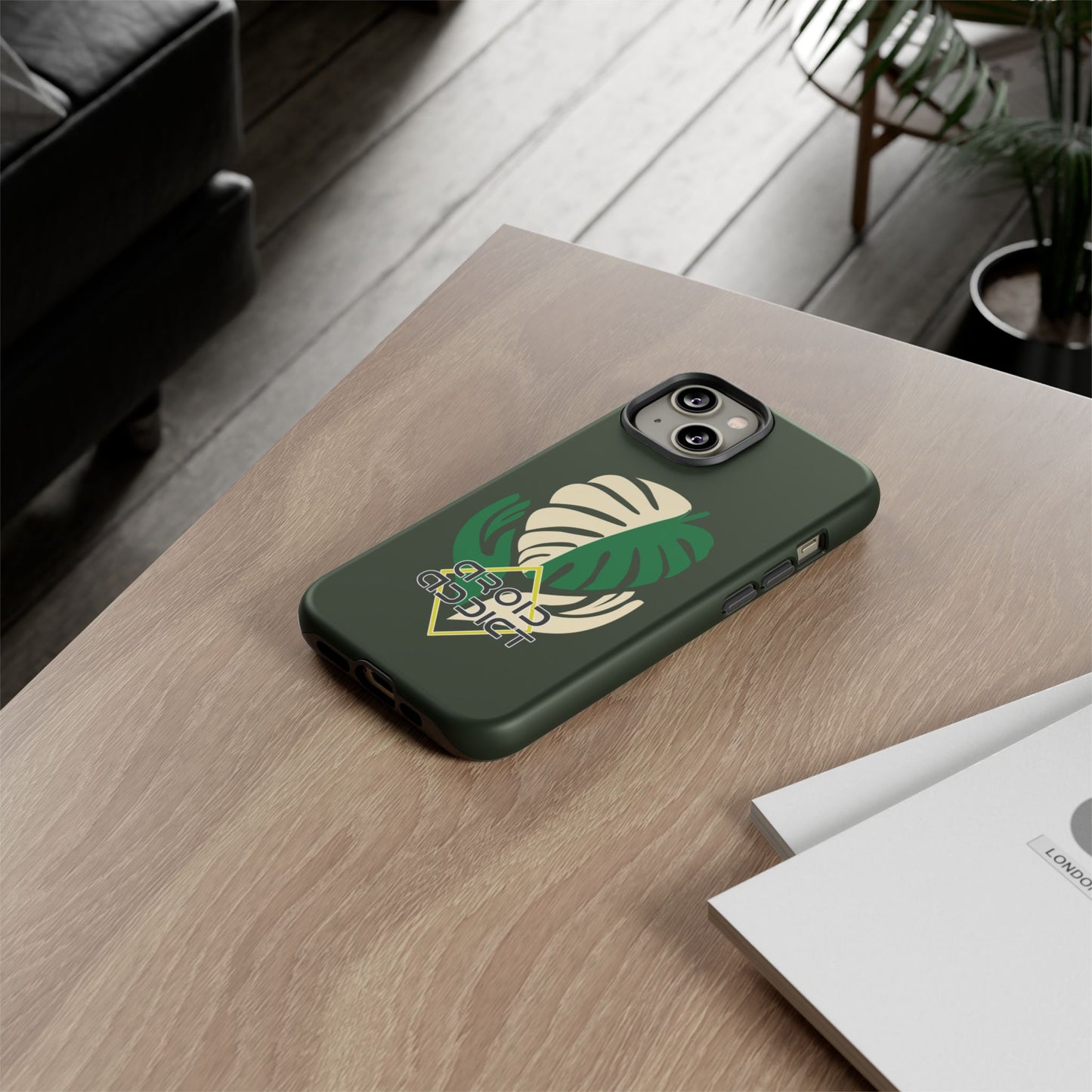 Phone Case — 'Droid Addict' Tropical Monstera Protective Case