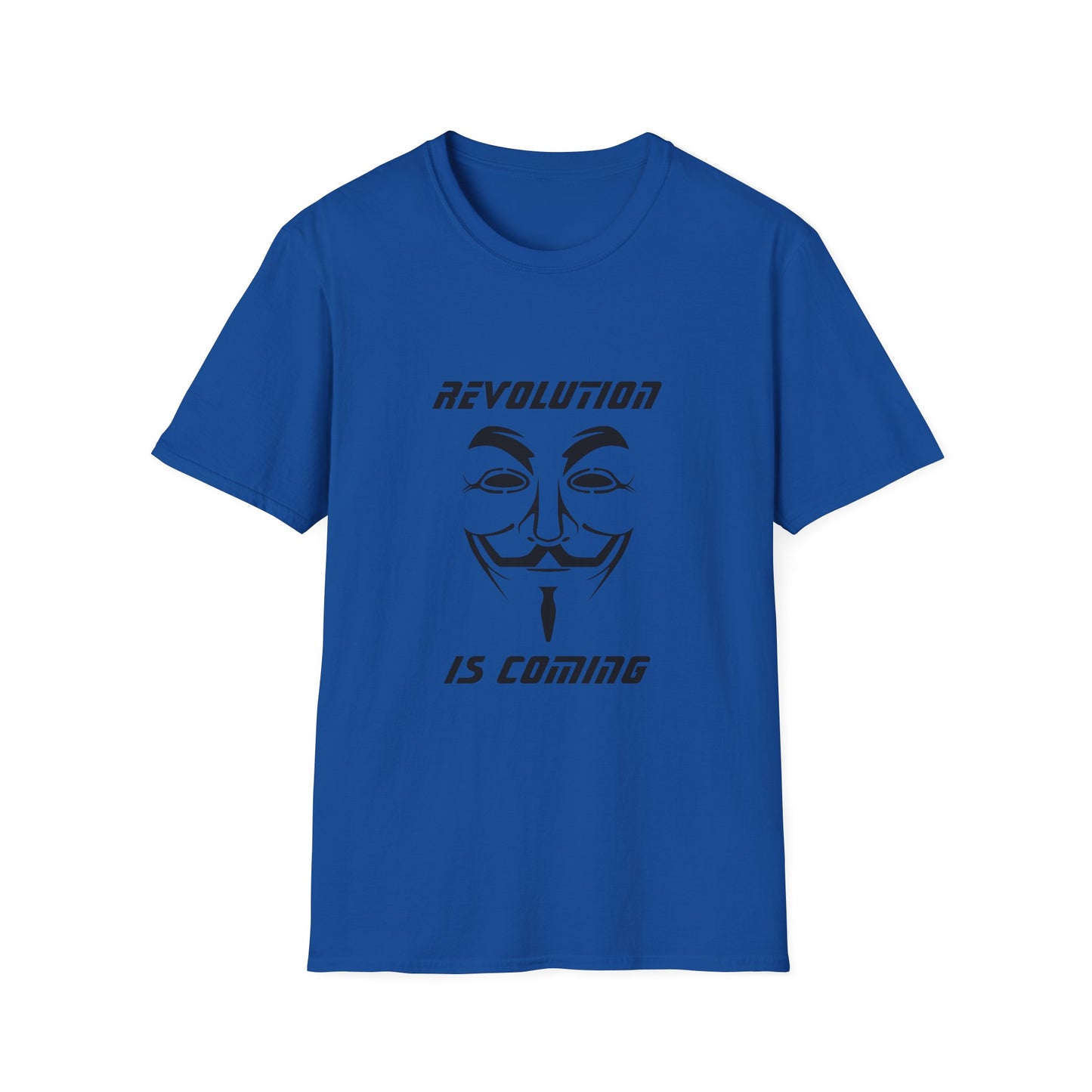 Revolution Is Coming T-Shirt — Guy Fawkes Mask Protest Tee