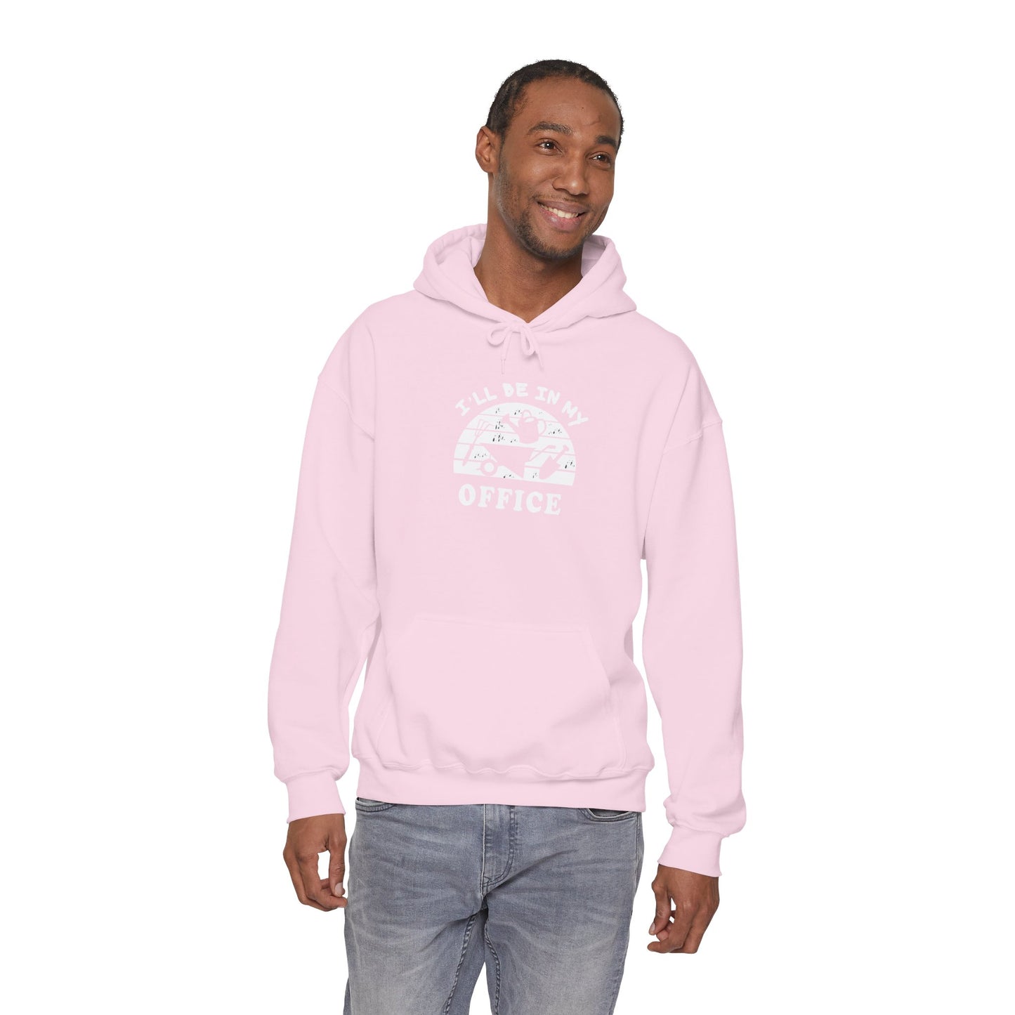Hoodie — “I’ll Be In My Office” Cat Van Graphic Hoodie