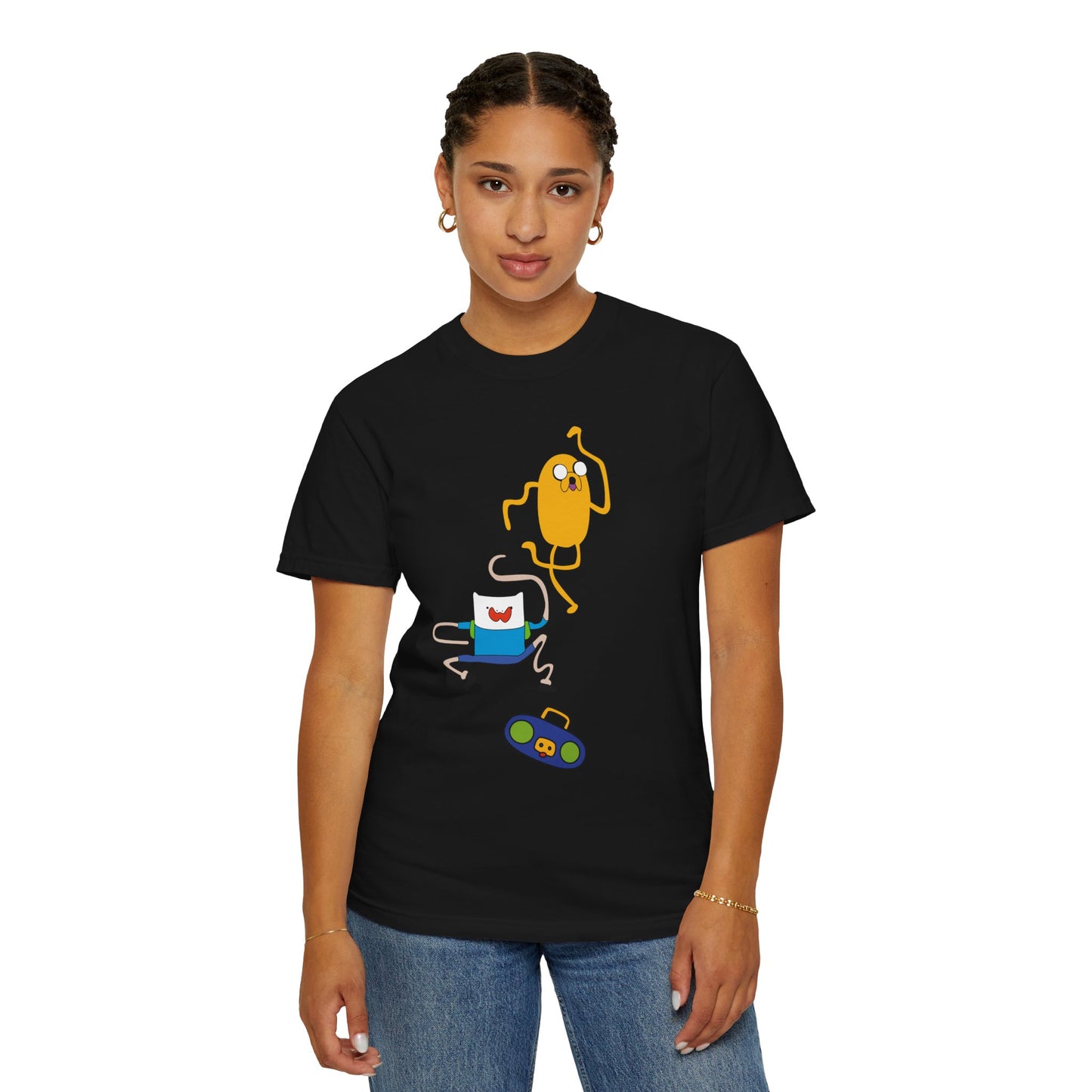 Adventure Time Dance Party T-Shirt — Jake & Radio Cartoon Tee