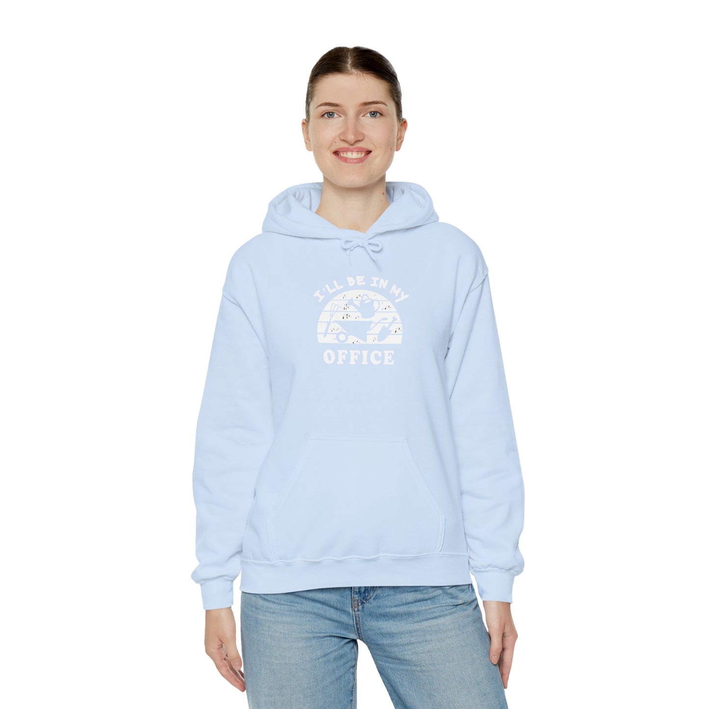 Hoodie — “I’ll Be In My Office” Cat Van Graphic Hoodie