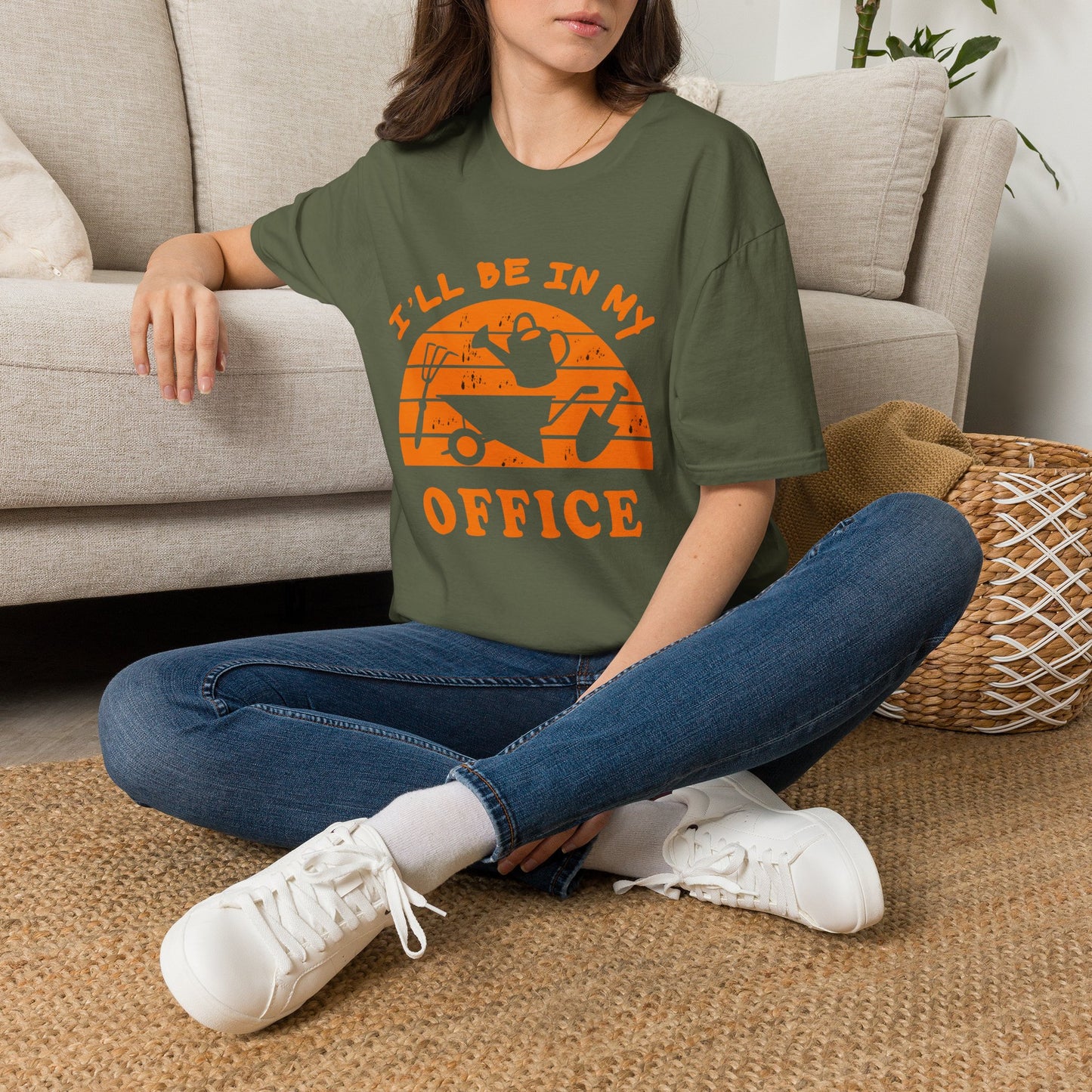I'll Be In My Office T-Shirt — Funny Gardening Tee with Watering Can
