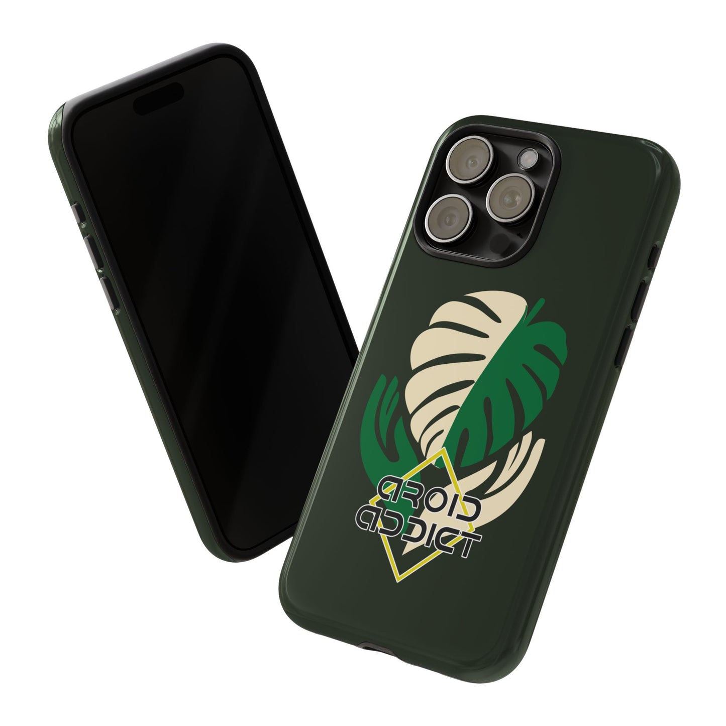 Phone Case — 'Droid Addict' Tropical Monstera Protective Case