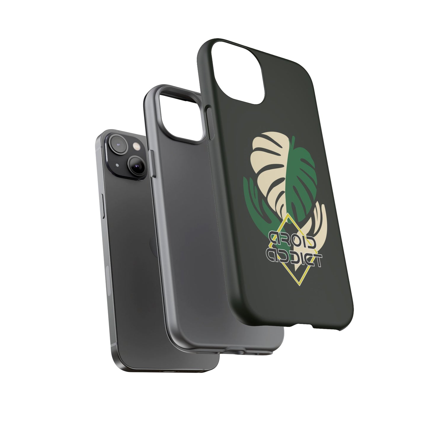 Phone Case — 'Droid Addict' Tropical Monstera Protective Case
