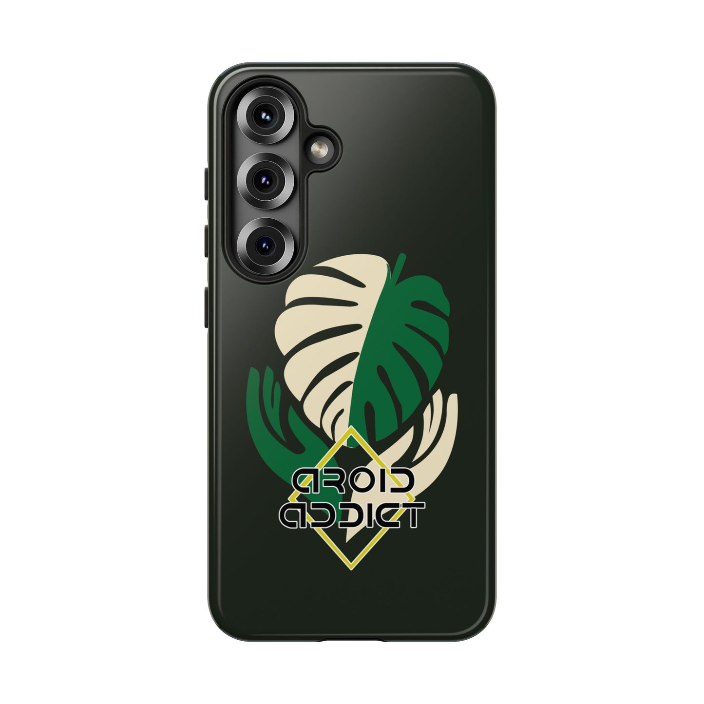 Phone Case — 'Droid Addict' Tropical Monstera Protective Case