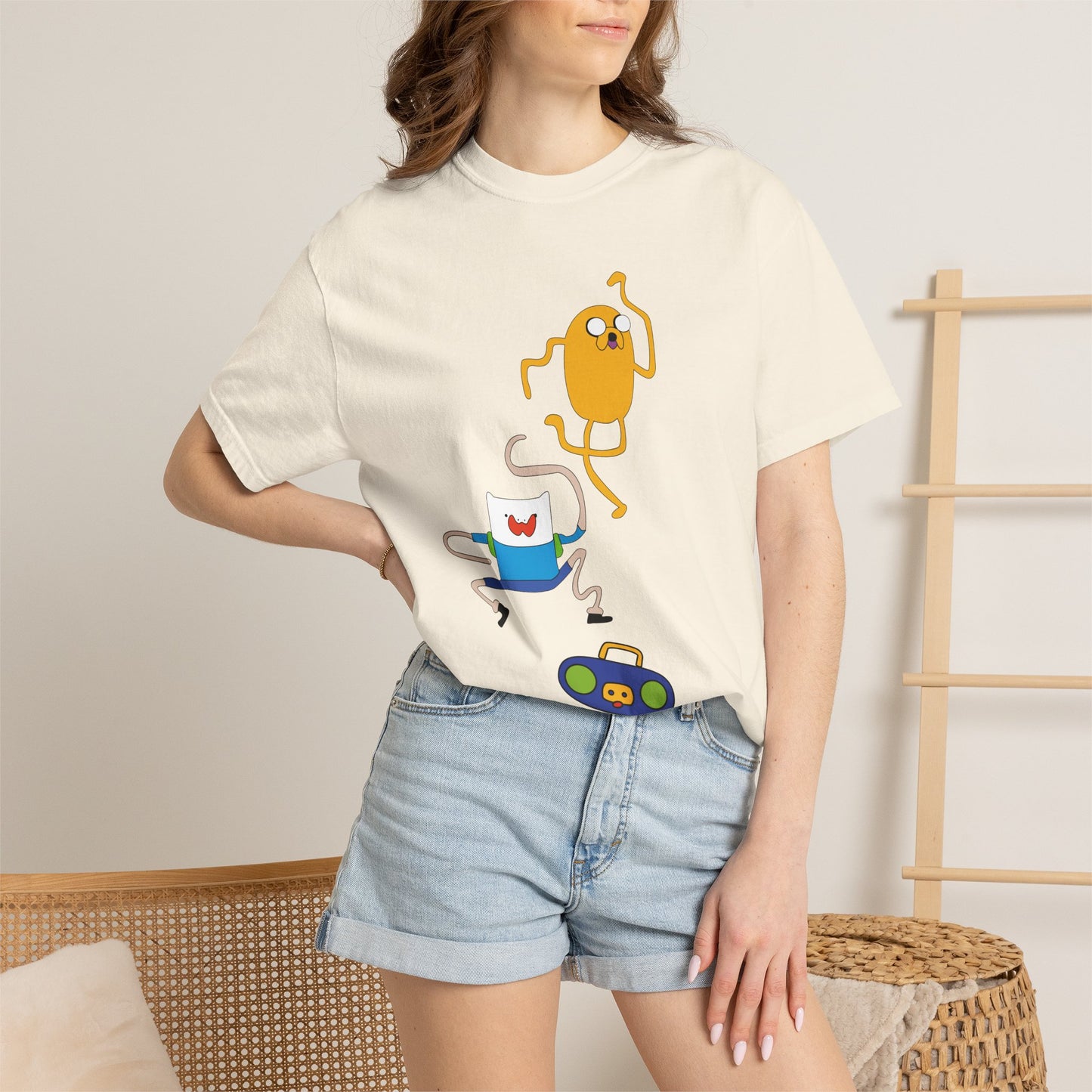 Adventure Time Dance Party T-Shirt — Jake & Radio Cartoon Tee