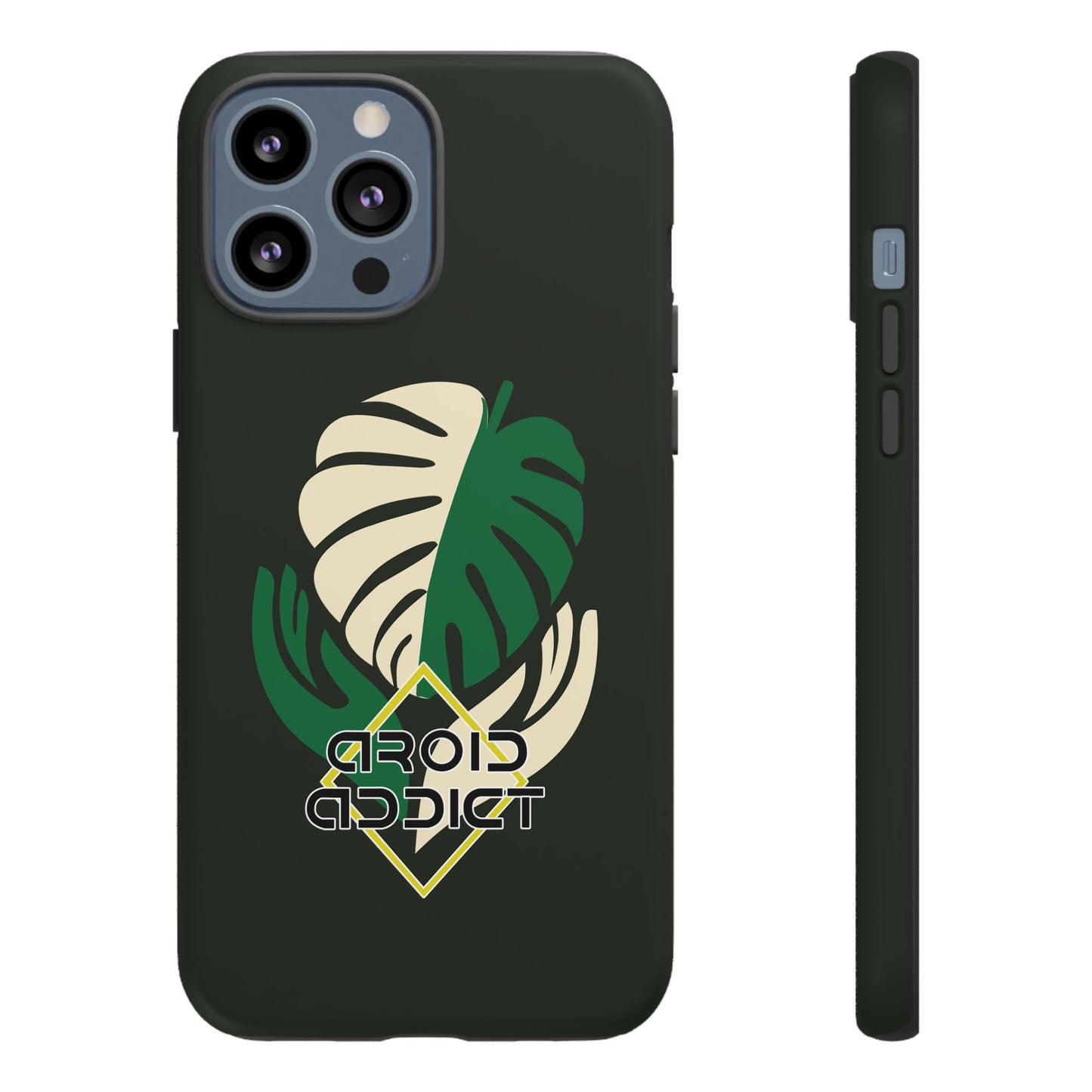 Phone Case — 'Droid Addict' Tropical Monstera Protective Case