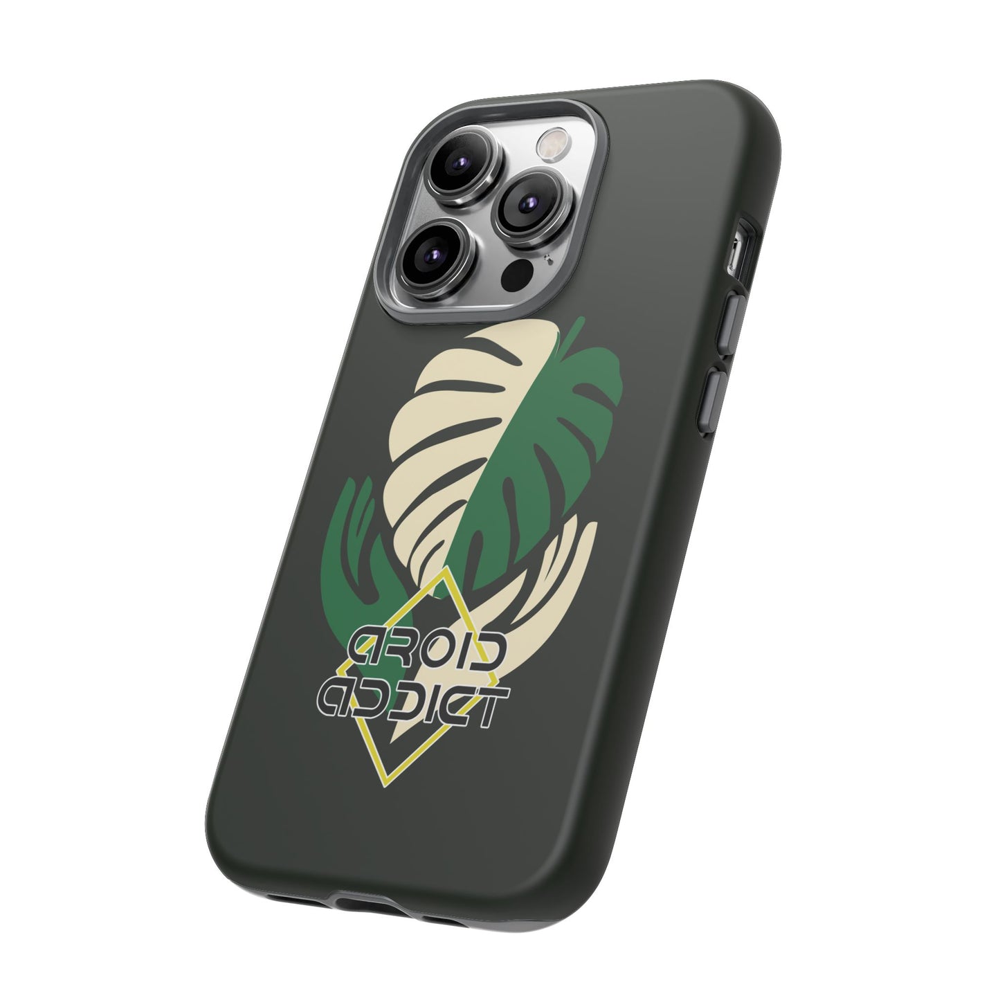 Phone Case — 'Droid Addict' Tropical Monstera Protective Case