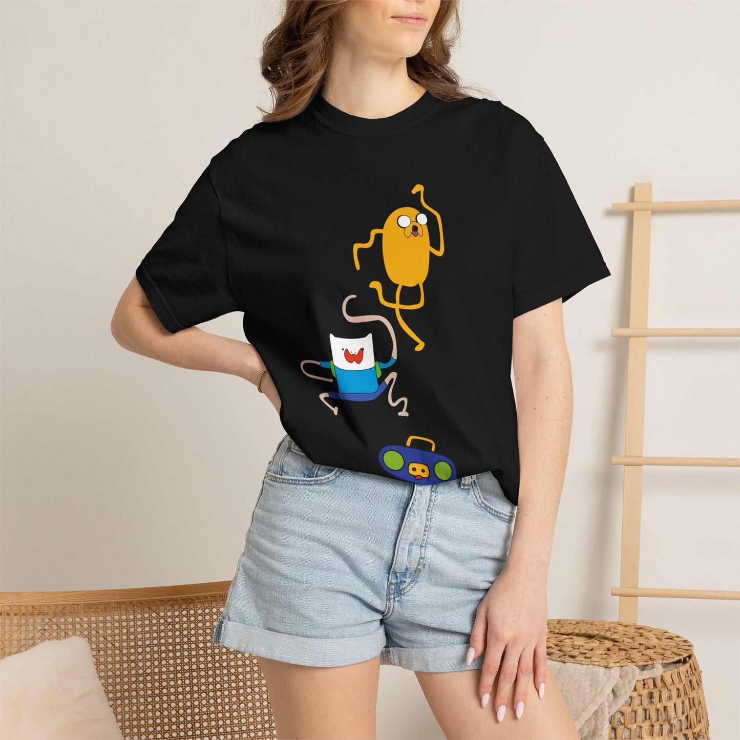 Adventure Time Dance Party T-Shirt — Jake & Radio Cartoon Tee
