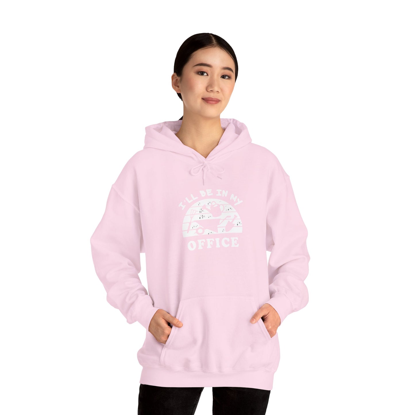 Hoodie — “I’ll Be In My Office” Cat Van Graphic Hoodie