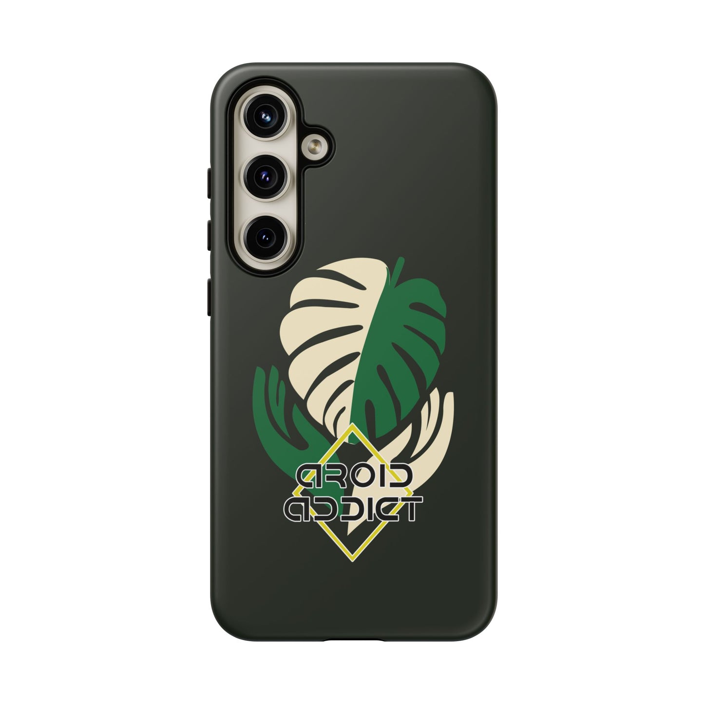 Phone Case — 'Droid Addict' Tropical Monstera Protective Case