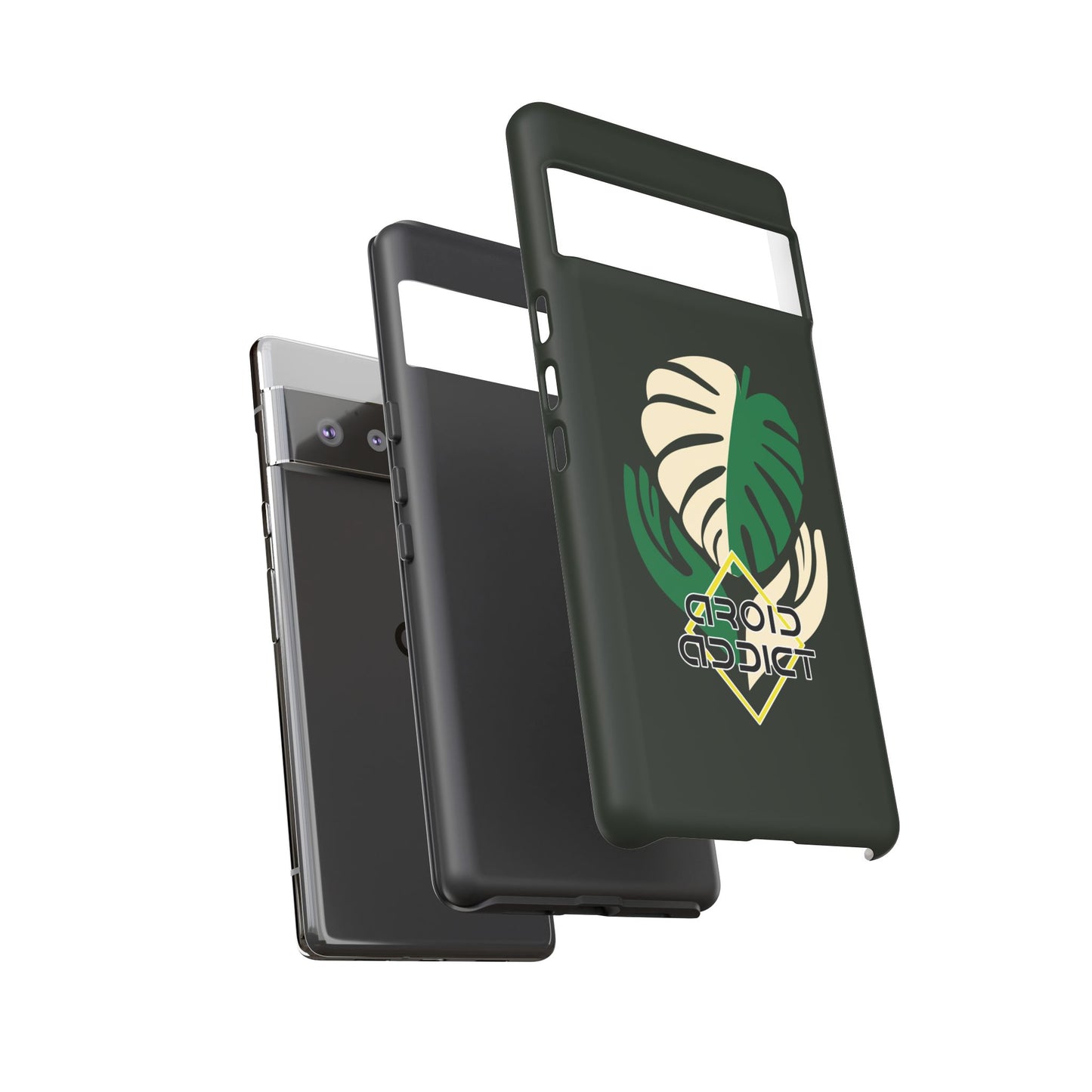 Phone Case — 'Droid Addict' Tropical Monstera Protective Case
