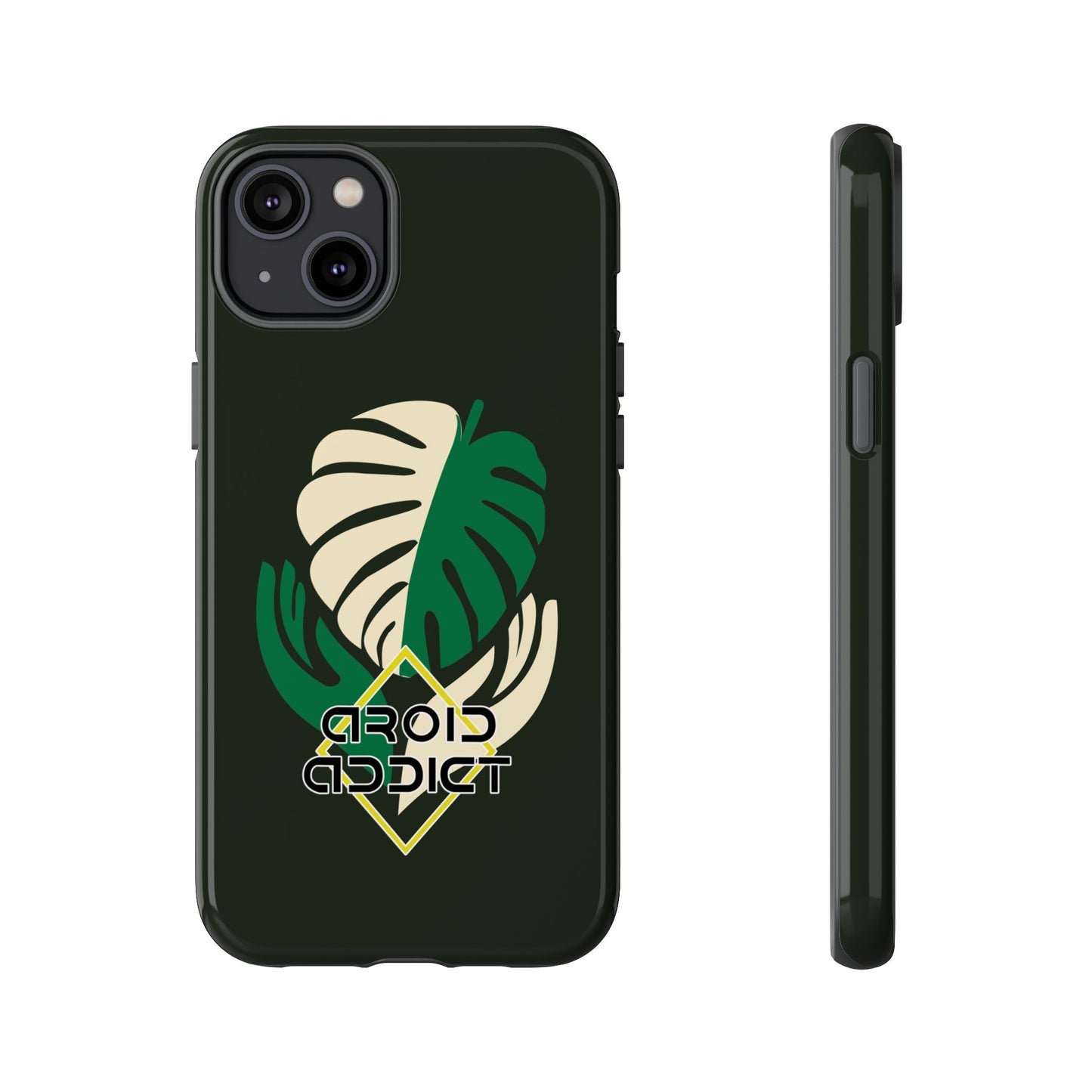 Phone Case — 'Droid Addict' Tropical Monstera Protective Case