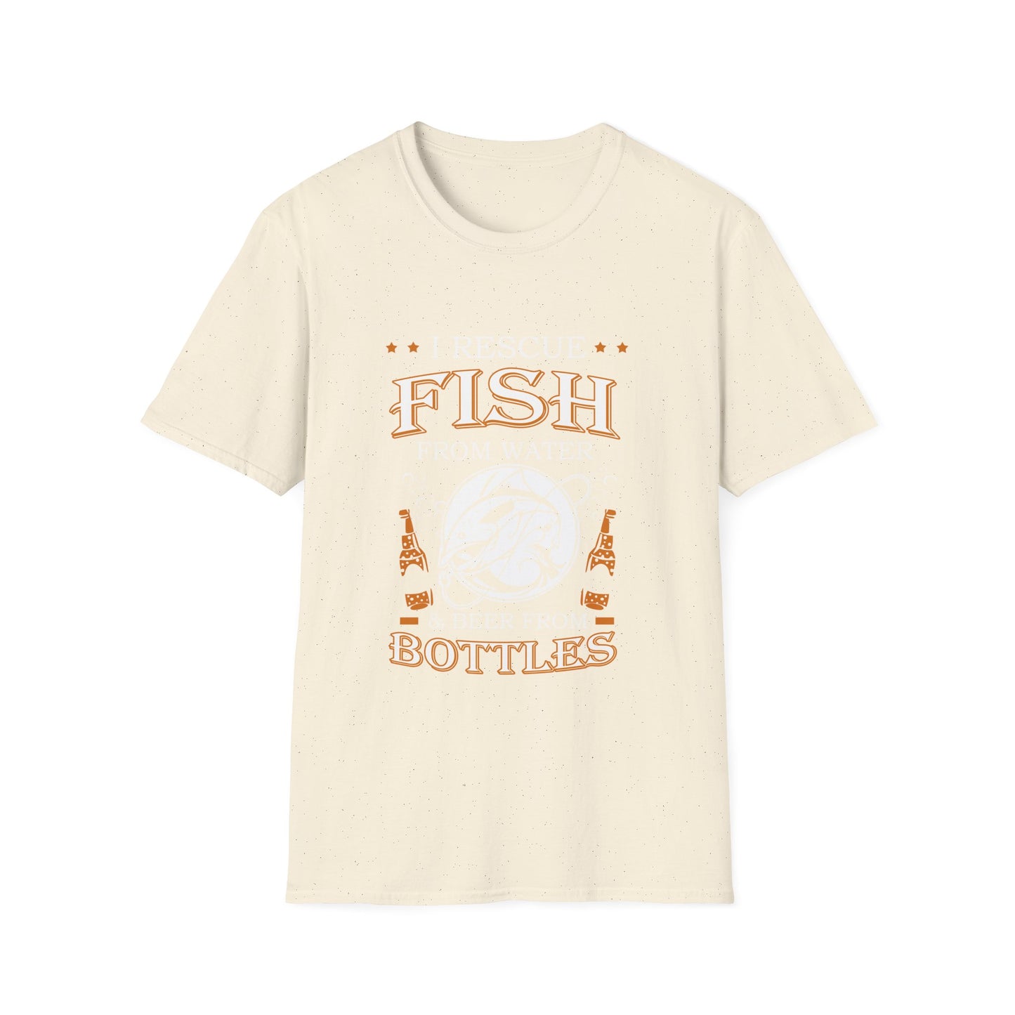 I Rescue Fish from Water & Beer from Bottles T-Shirt — Funny Fisherman Tee