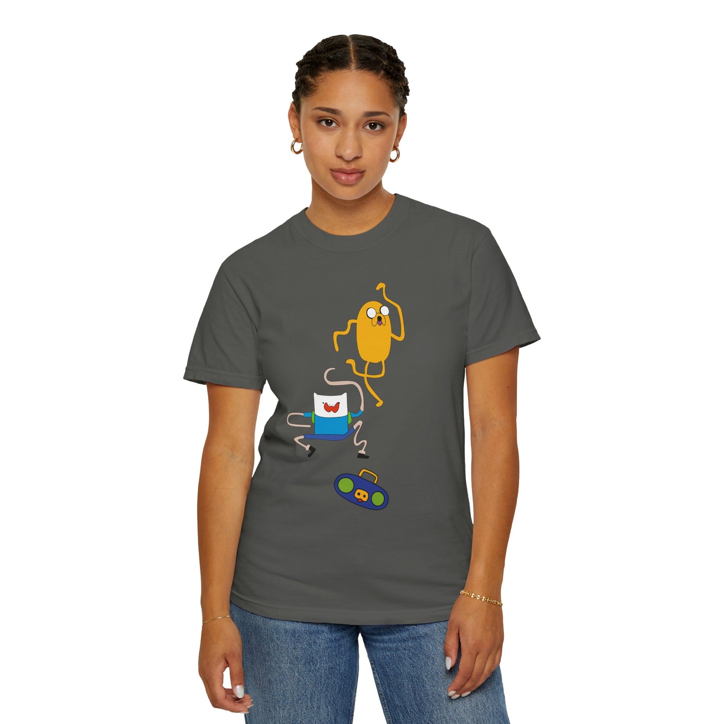 Adventure Time Dance Party T-Shirt — Jake & Radio Cartoon Tee