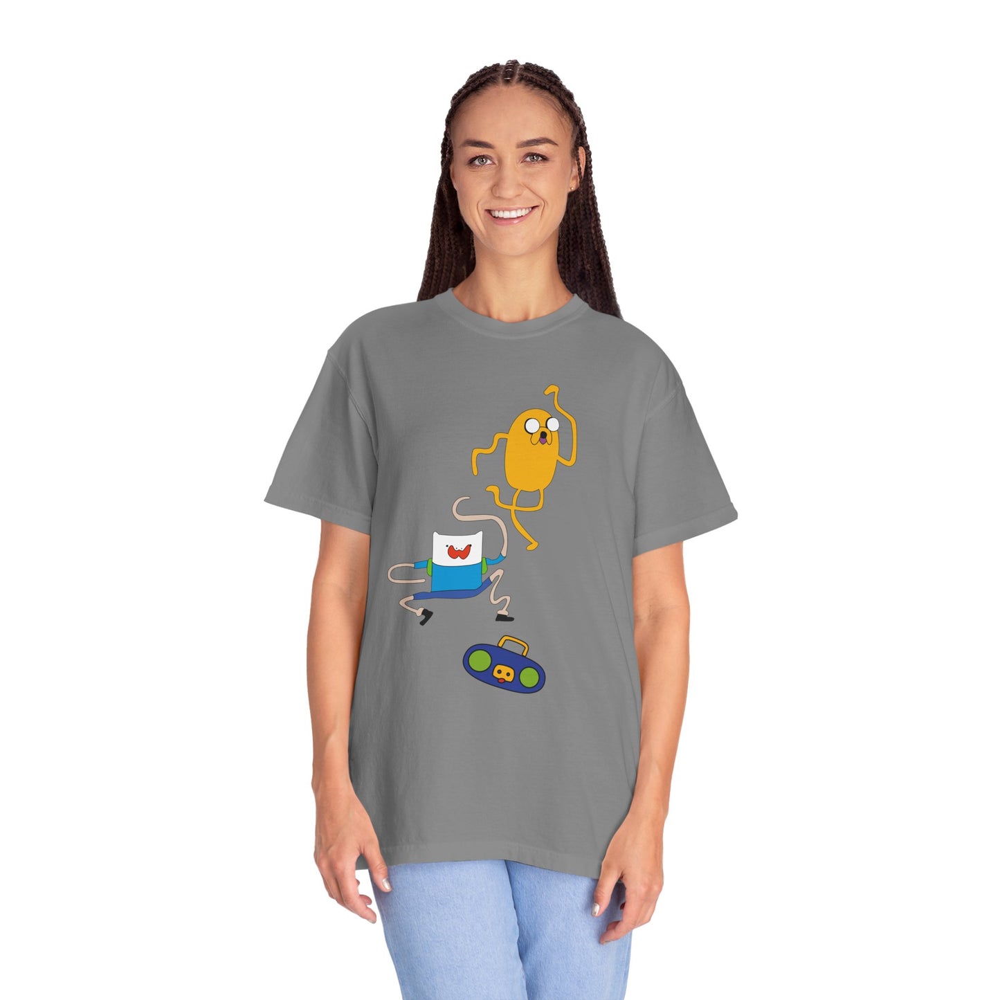 Adventure Time Dance Party T-Shirt — Jake & Radio Cartoon Tee