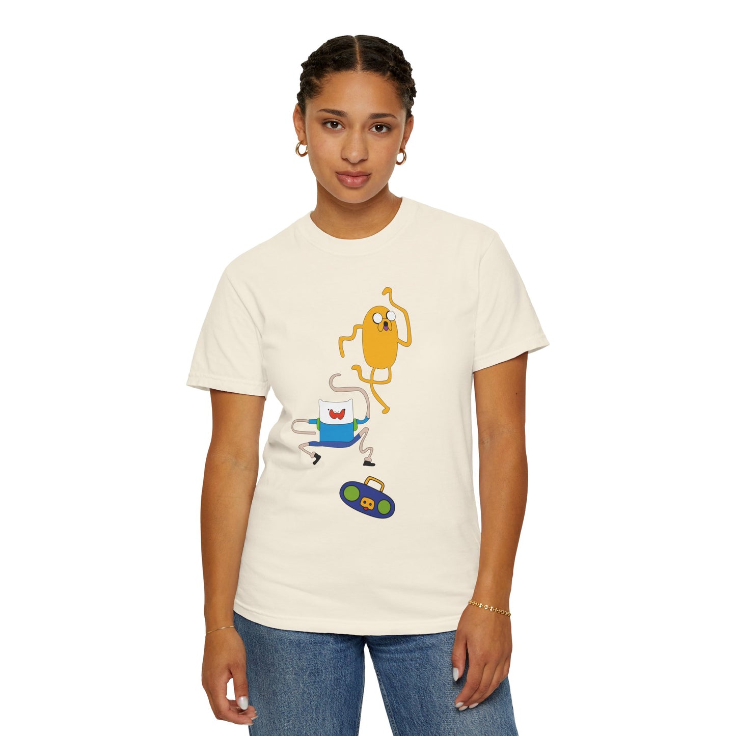 Adventure Time Dance Party T-Shirt — Jake & Radio Cartoon Tee