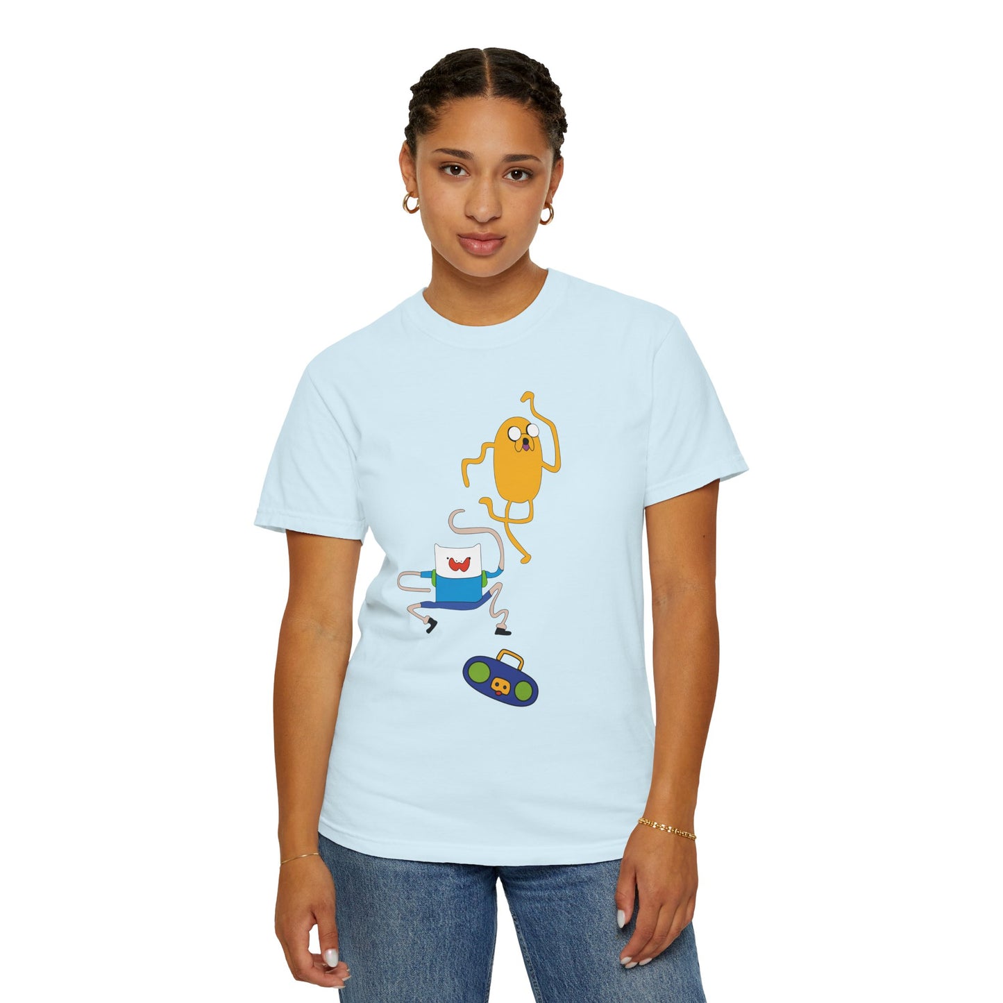 Adventure Time Dance Party T-Shirt — Jake & Radio Cartoon Tee