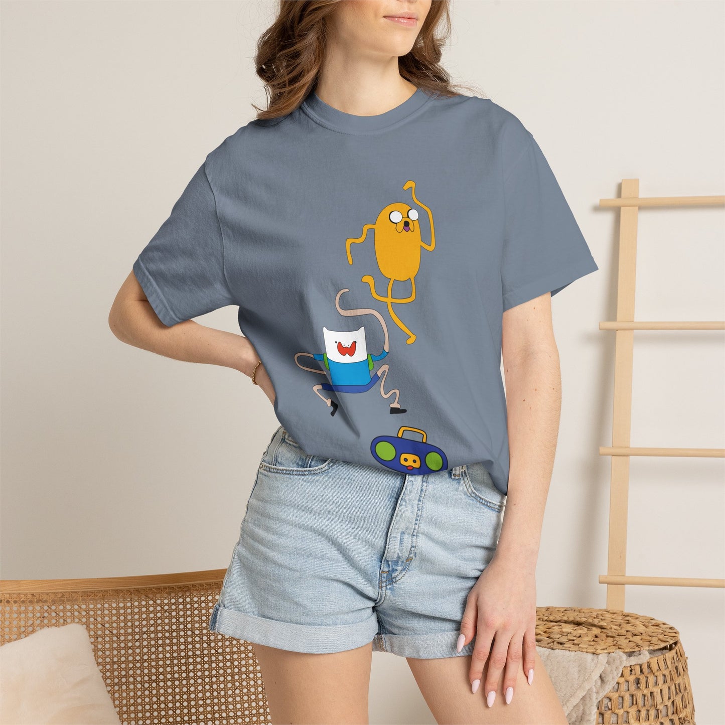 Adventure Time Dance Party T-Shirt — Jake & Radio Cartoon Tee