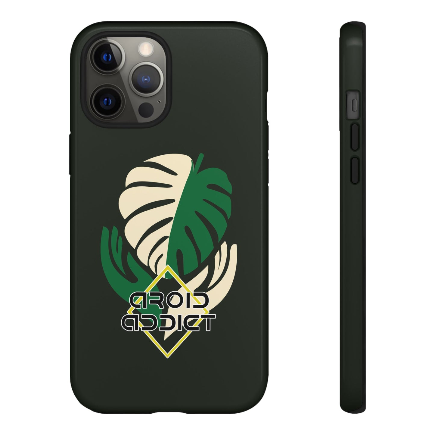 Phone Case — 'Droid Addict' Tropical Monstera Protective Case