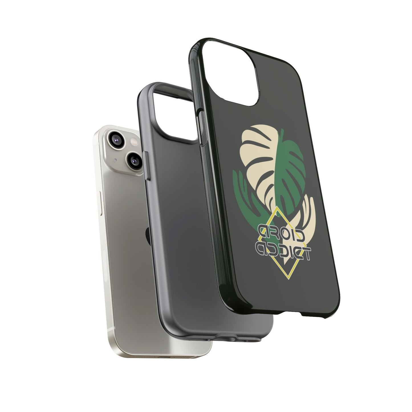 Phone Case — 'Droid Addict' Tropical Monstera Protective Case