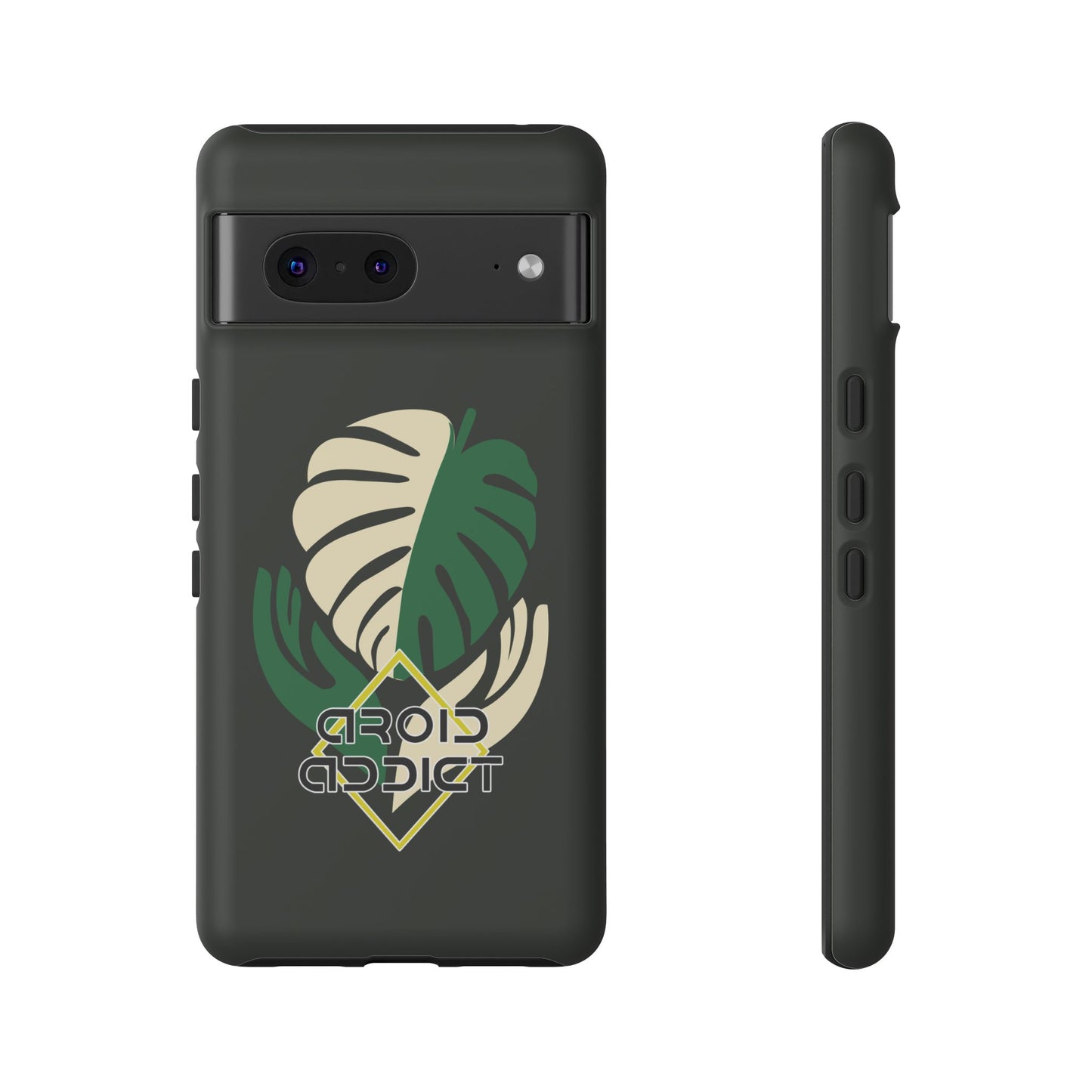 Phone Case — 'Droid Addict' Tropical Monstera Protective Case