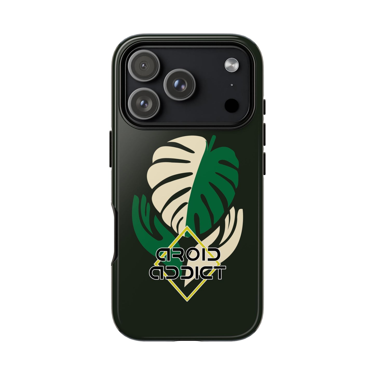 Phone Case — 'Droid Addict' Tropical Monstera Protective Case